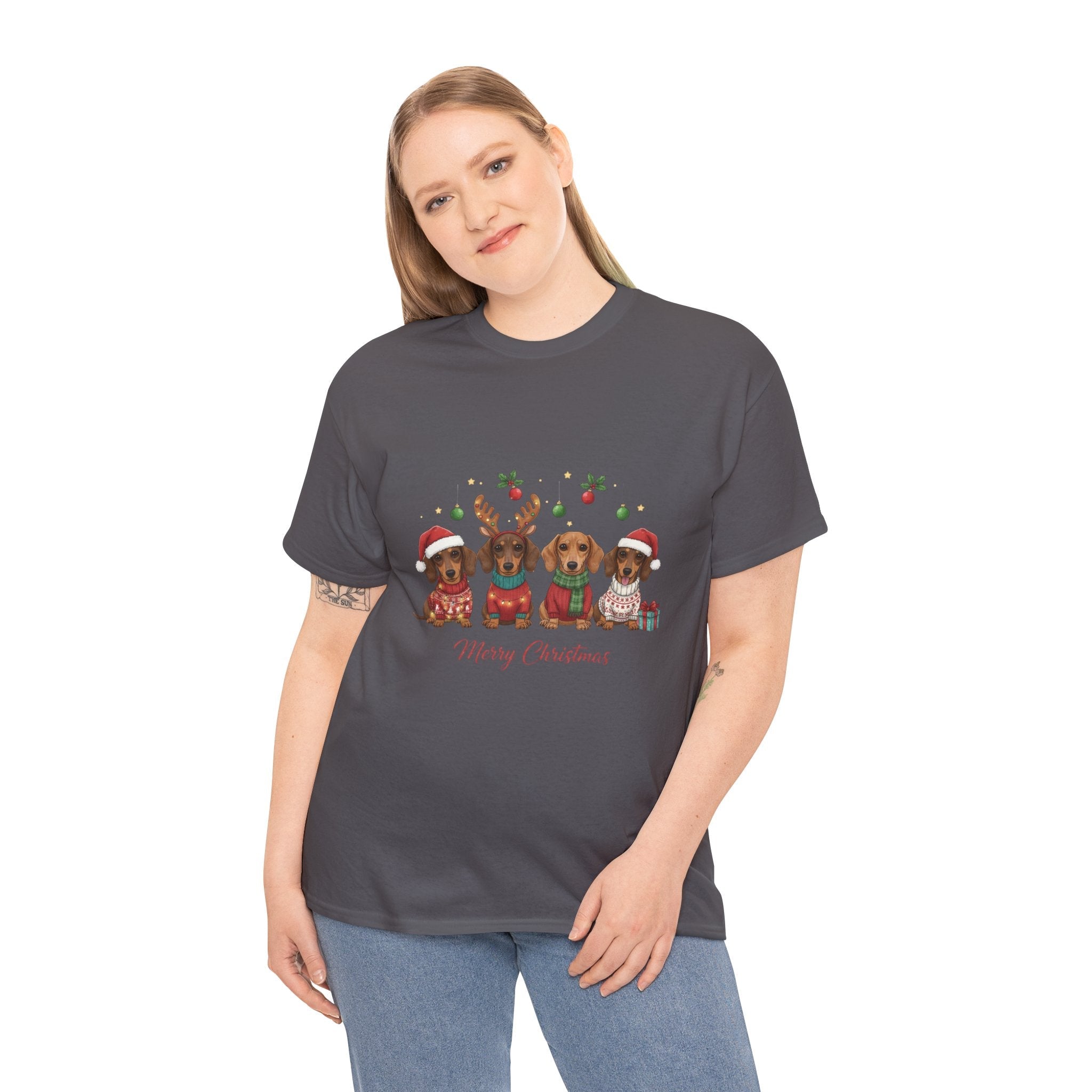 Christmas Dachshund Dogs T-Shirt Printify
