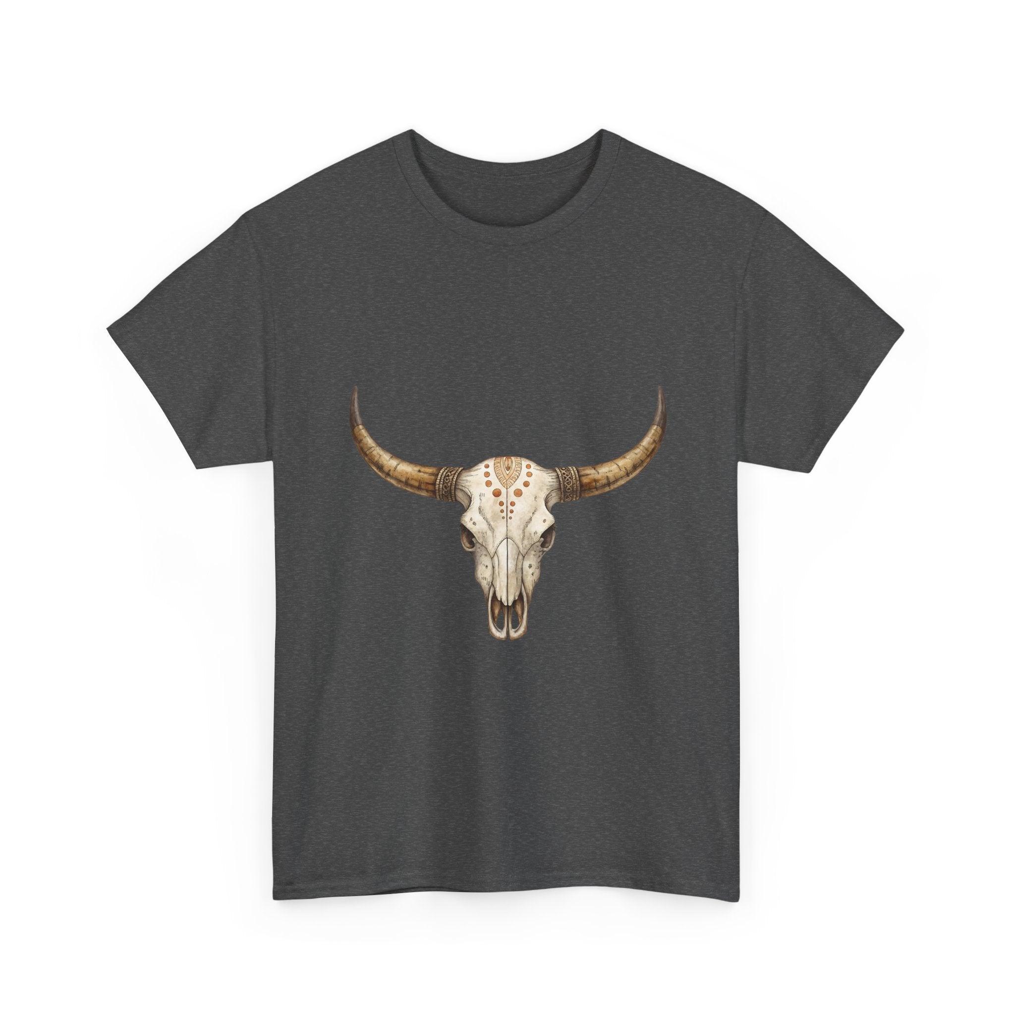 Bull Skull Western Graphic T-Shirt Printify