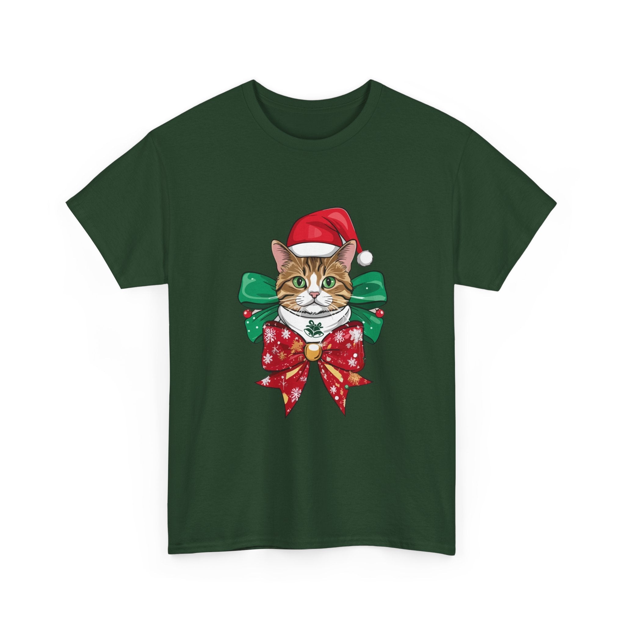 Christmas Cat Graphic T- Shirt Printify