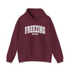 Cozy Winter Freezing Graphic Hoodie Printify