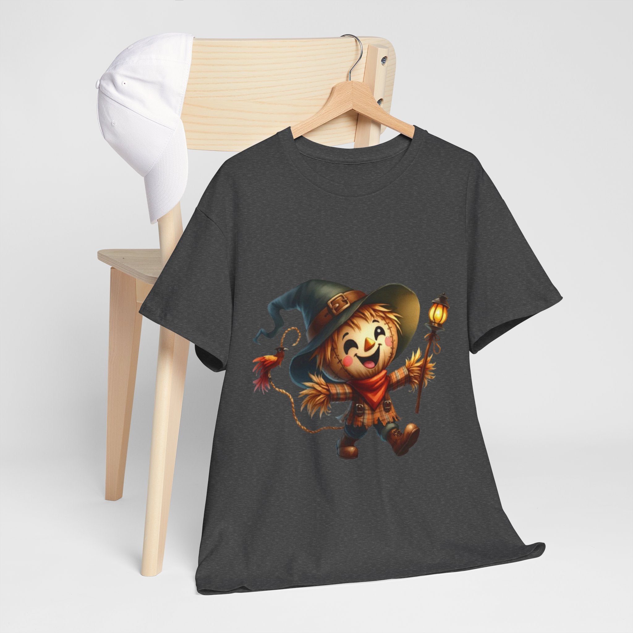 Whimsical Scarecrow Unisex Halloween T- Shirt Printify