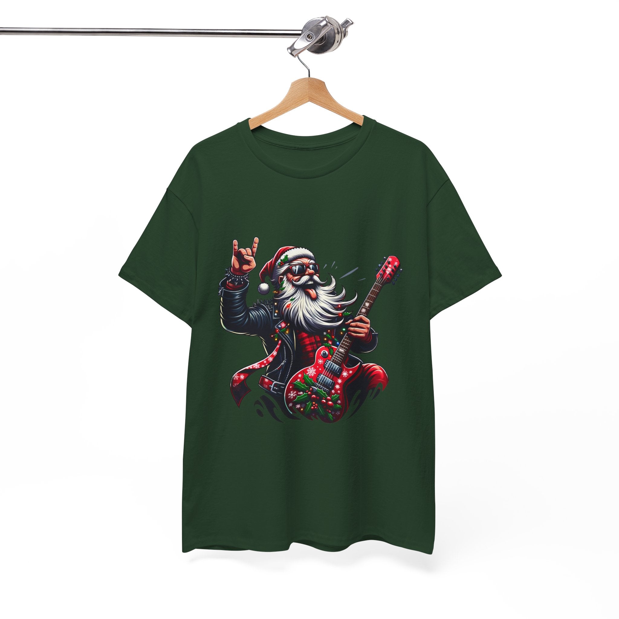 Rockin' Santa Unisex Graphic T- Shirt Printify