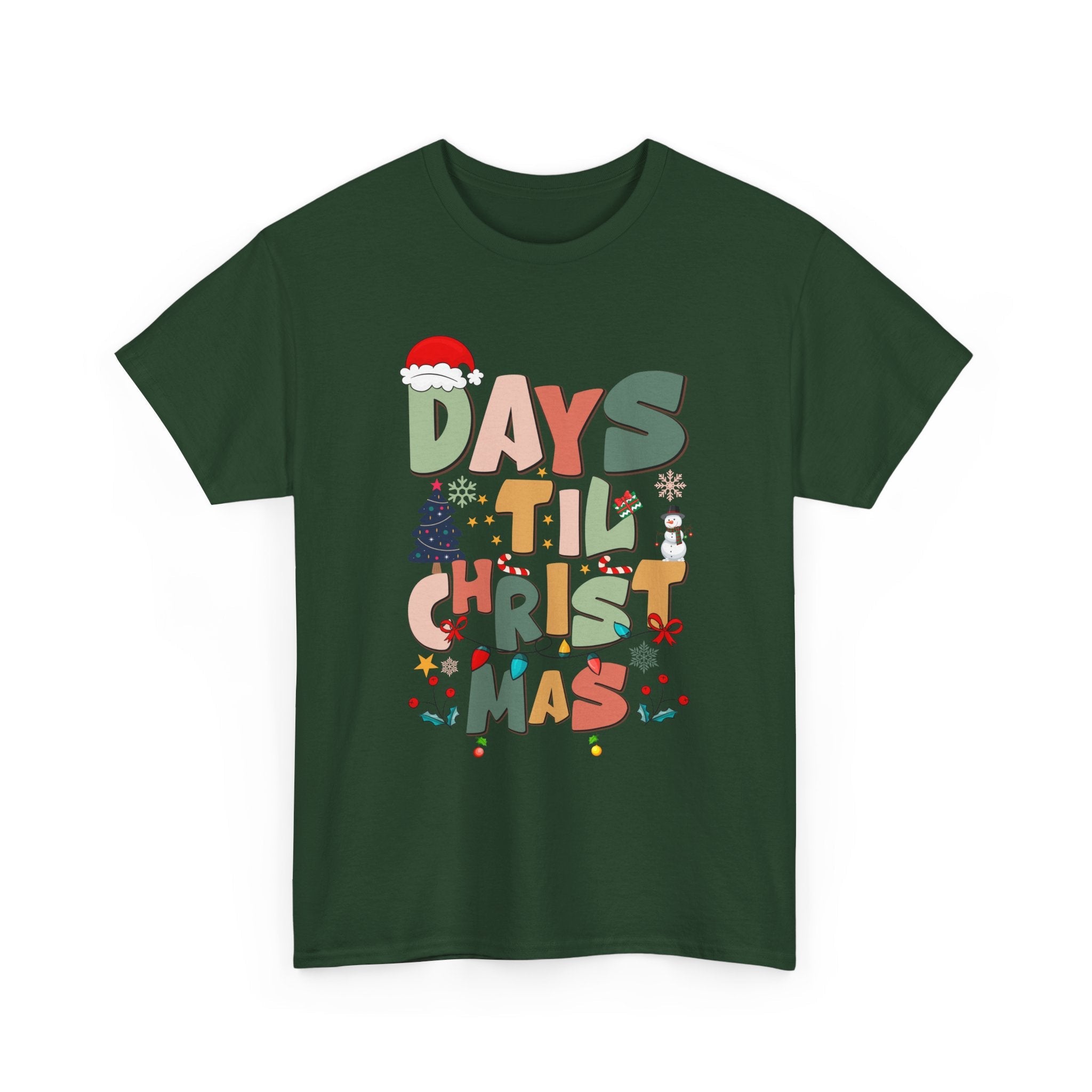 Christmas Countdown Holiday T-Shirt Printify