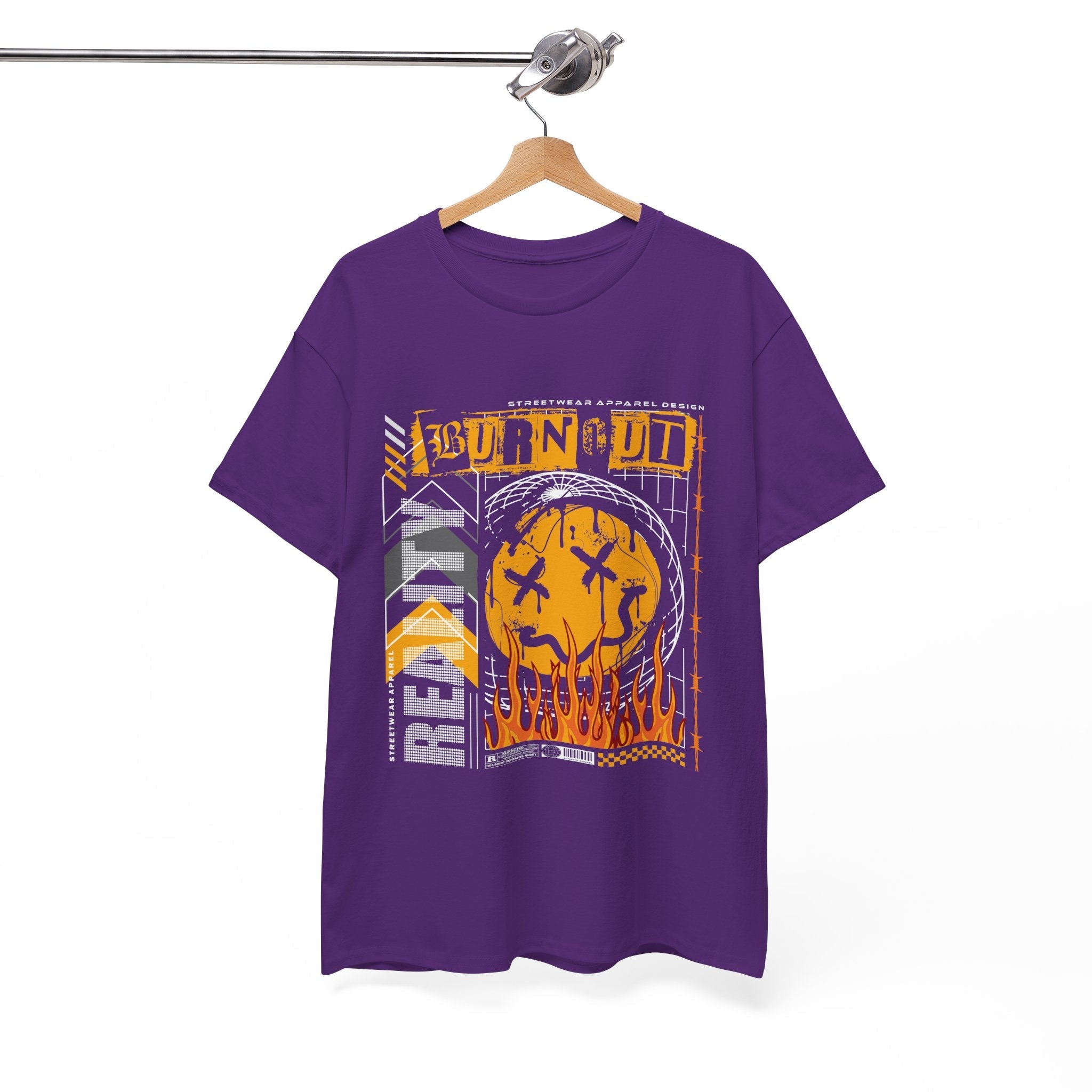 Burnout Casual Streetwear Graphic T- Shirt Printify