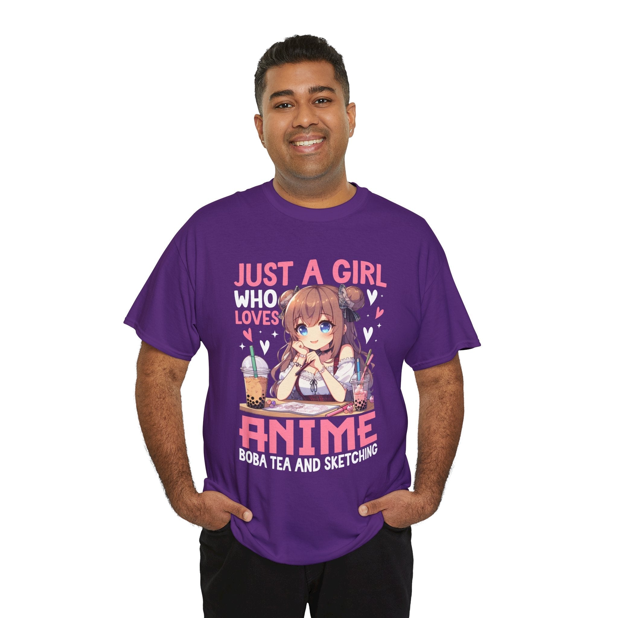 Anime Graphic T- Shirt , Just a Girl Loves Anime Printify