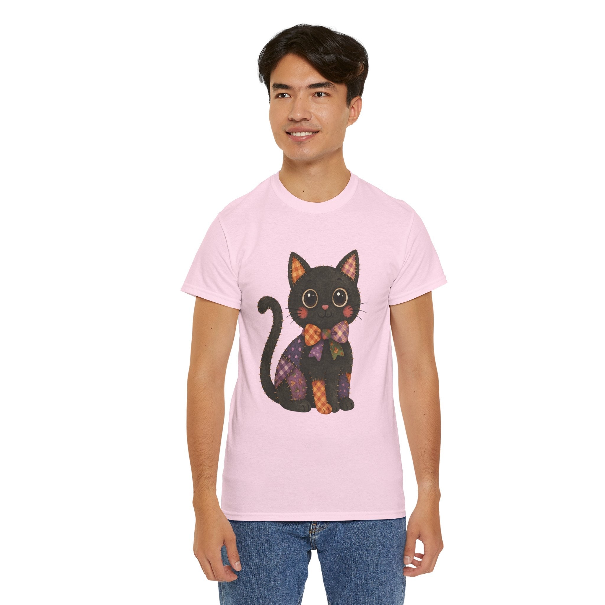 Cute Black Cat Halloween T- Shirt Printify