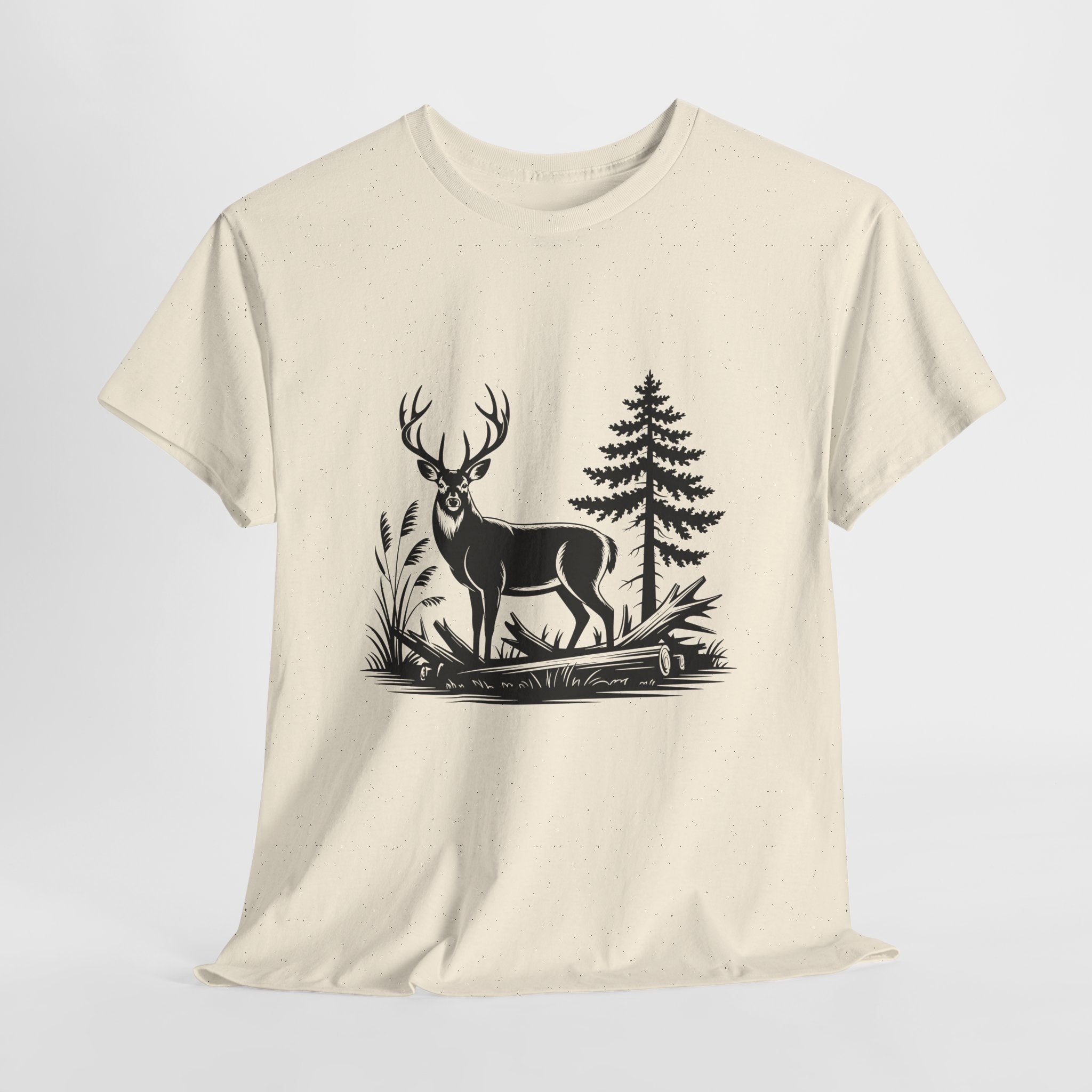 Rustic Deer Graphic T- Shirt Printify