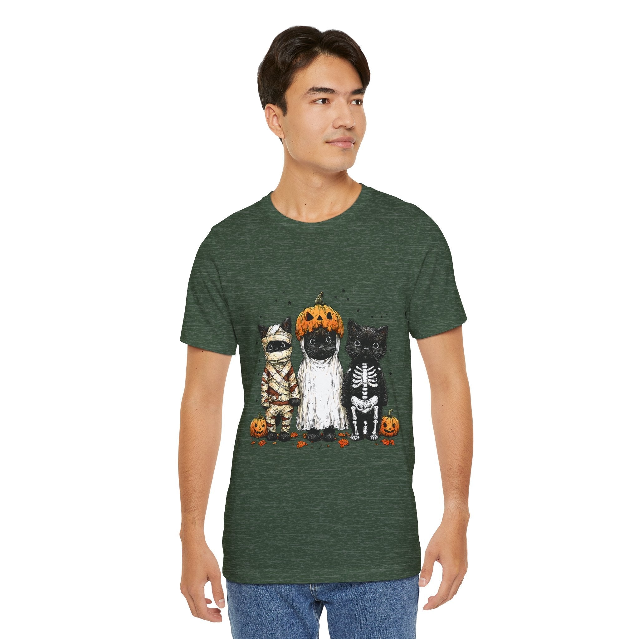 Halloween Spooky Cats Graphic T-Shirt Printify
