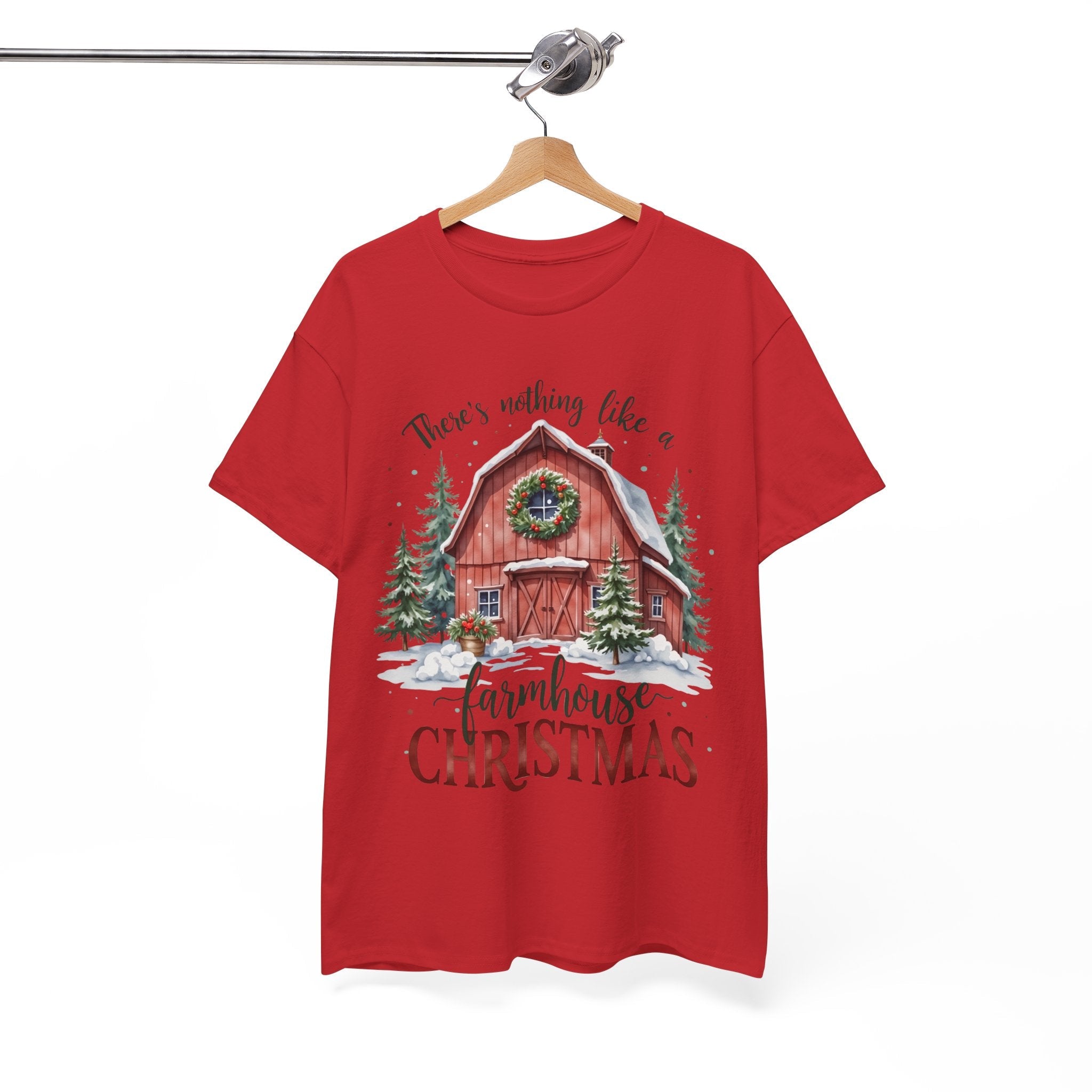 Farmhouse Christmas Graphic T- Shirt Printify