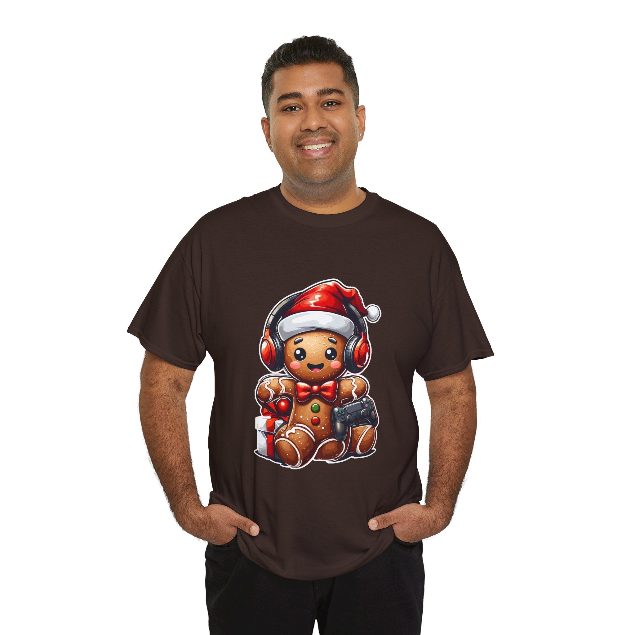 Gamer Gingerbread Unisex Graphic T- Shirt Printify