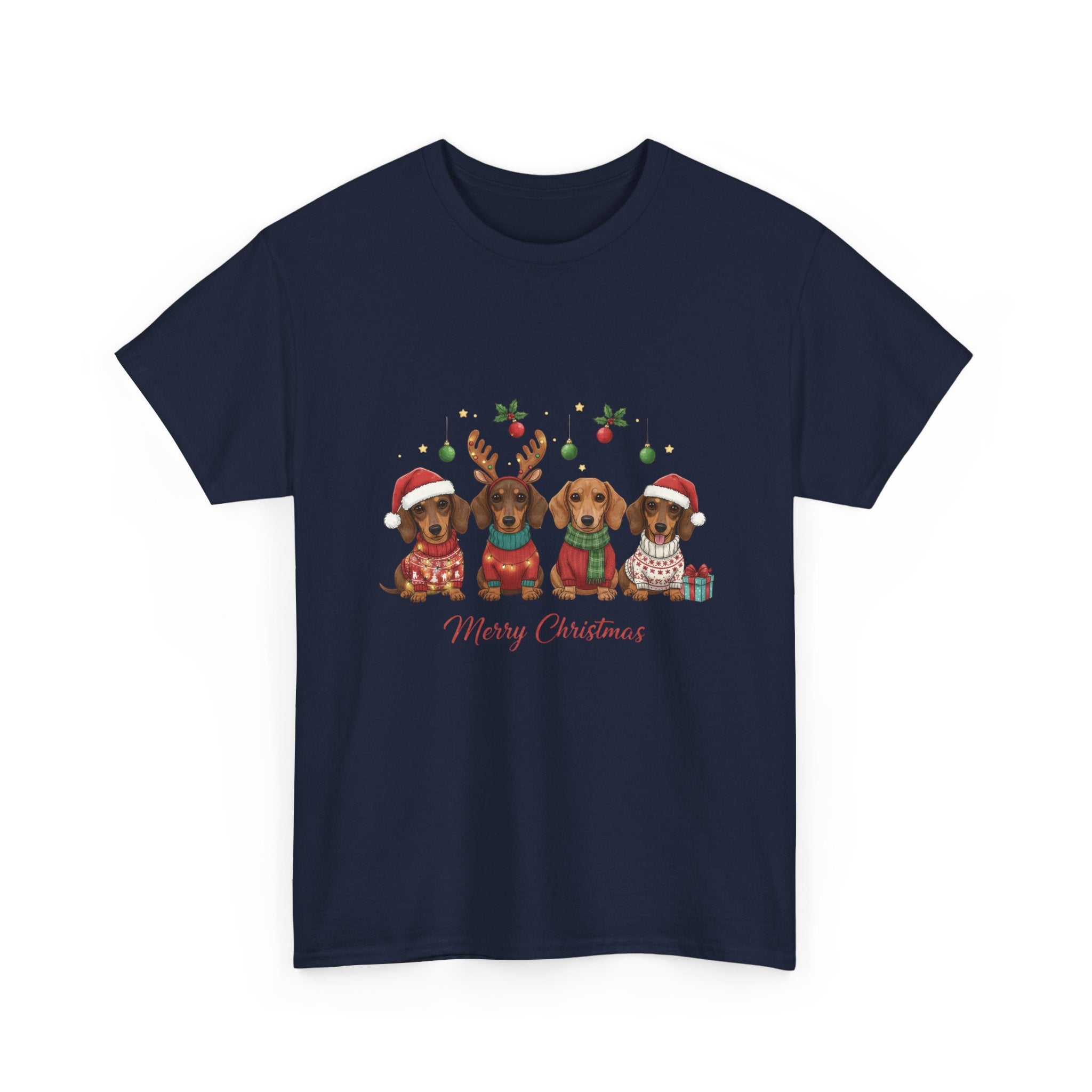 Christmas Dachshund Dogs T-Shirt Printify