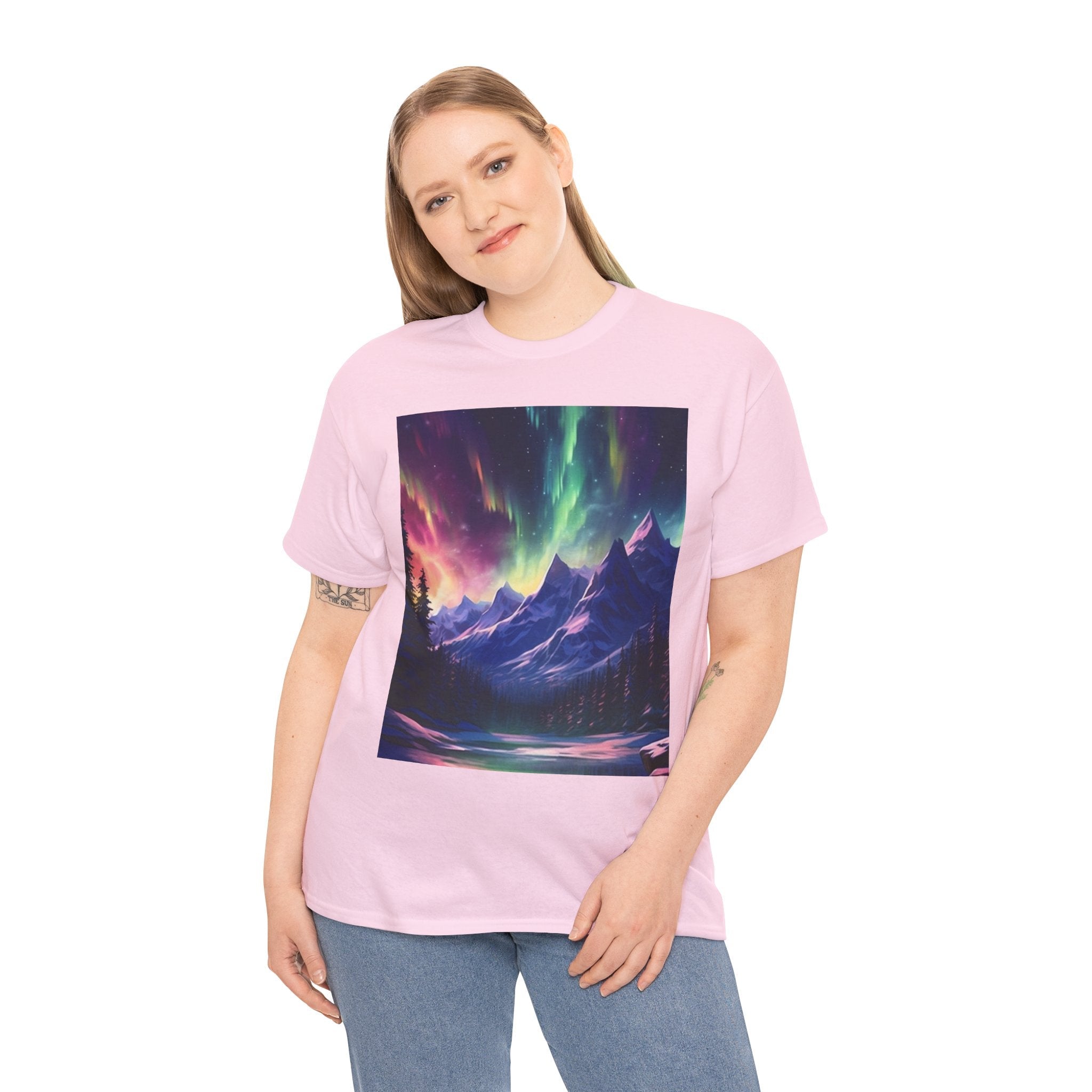 Northern Lights Graphic T- Shirt Printify