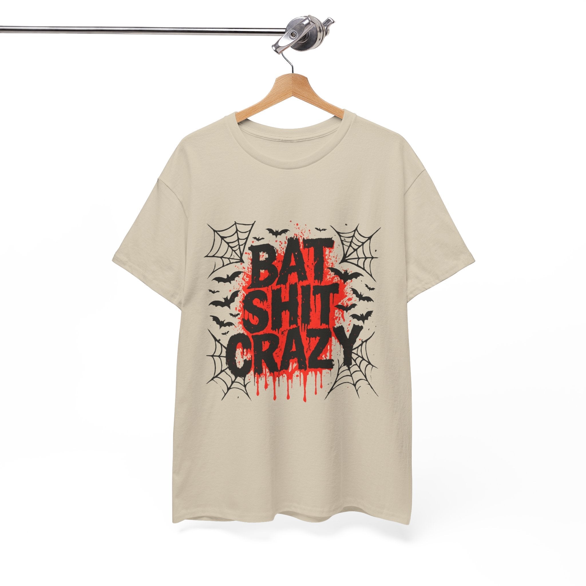 Halloween Bat Shit Crazy  Graphic T-Shirt Printify