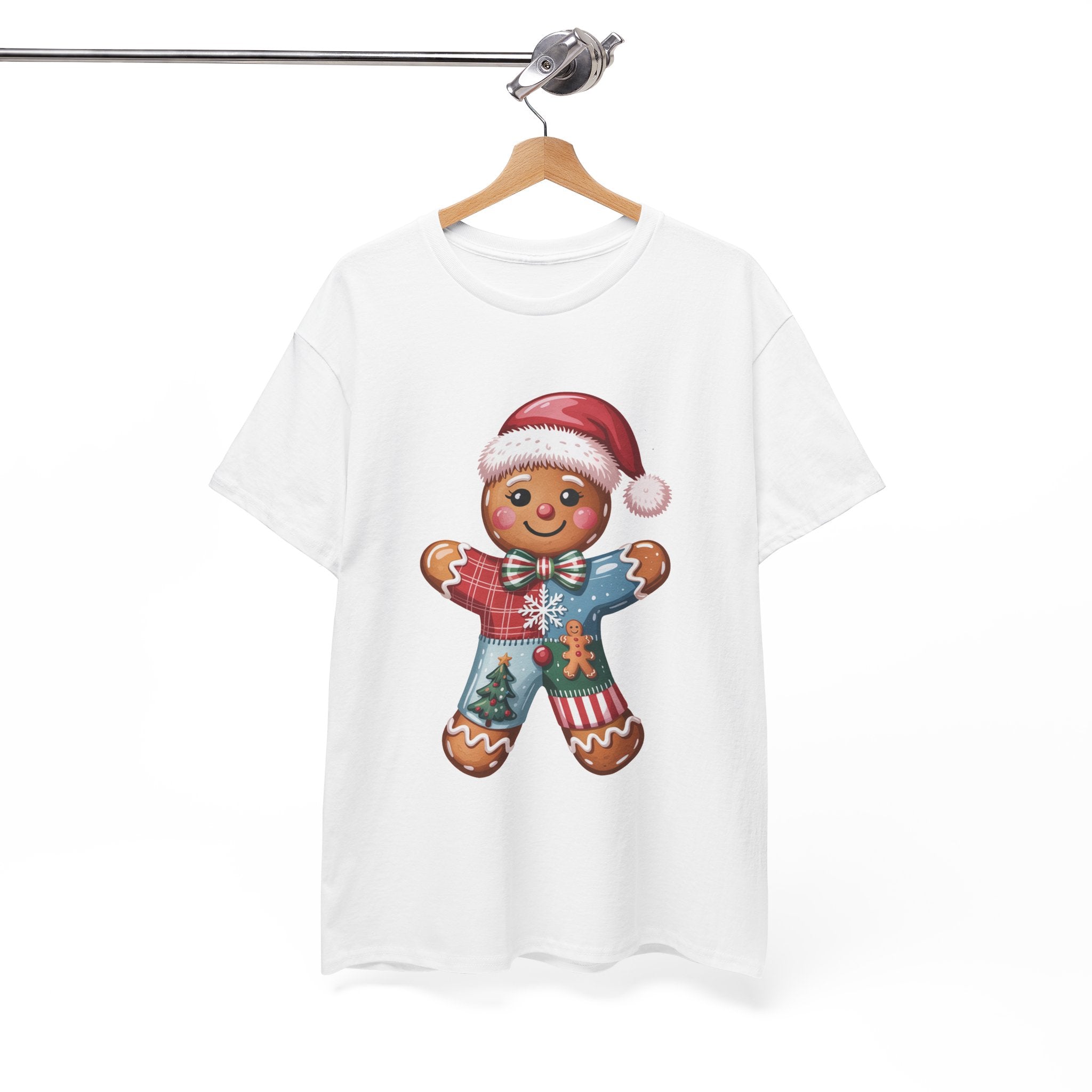 Gingerbread Man Christmas T- Shirt Printify