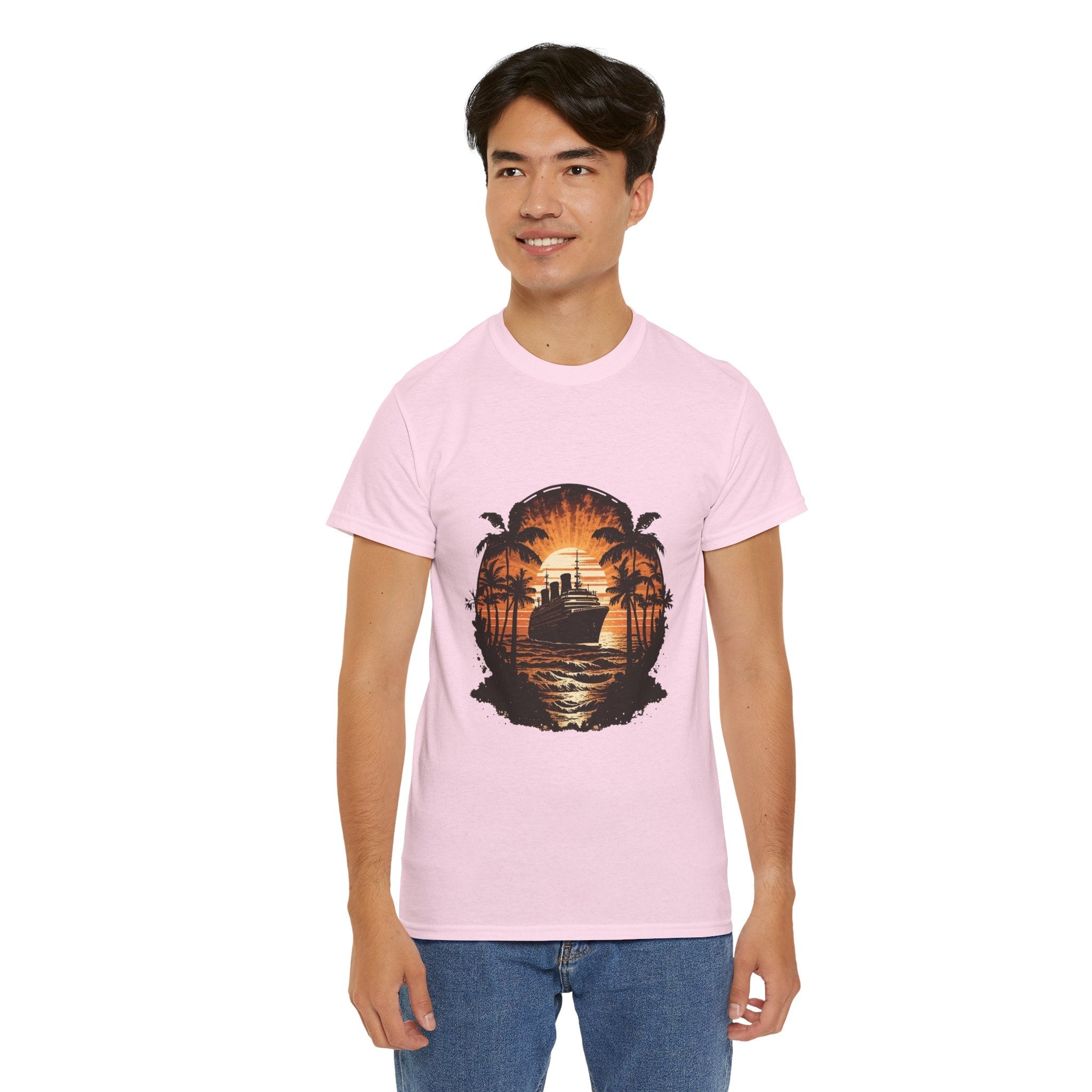 Retro Cruise Ship Graphic T-Shirt Printify