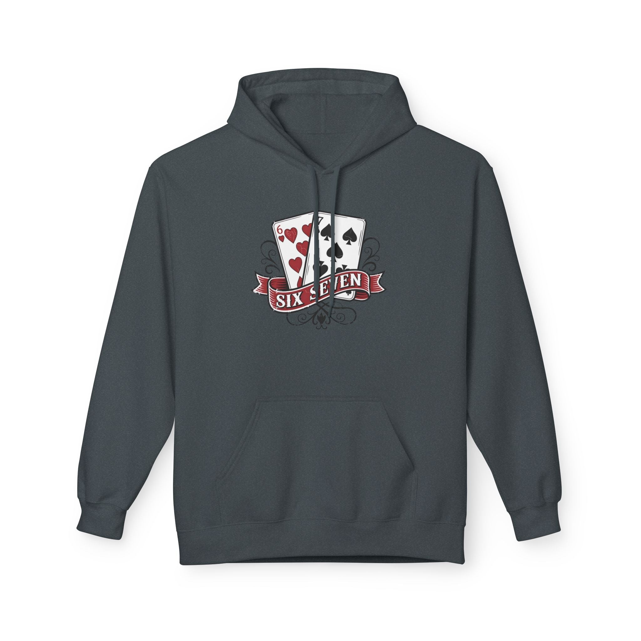 Retro Poker Graphic Cards Hoodie Printify