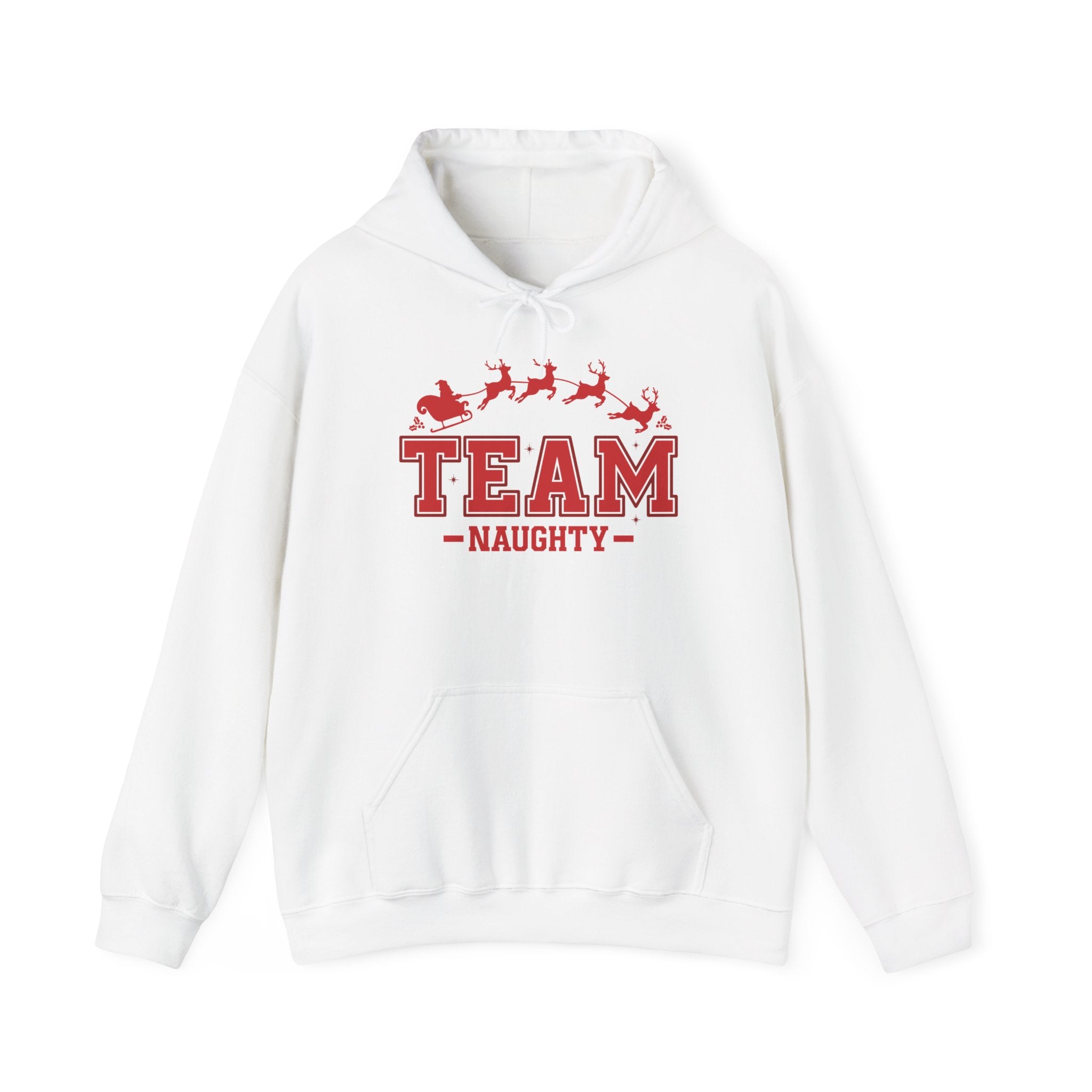 Team Naughty Christmas Hoodie Printify