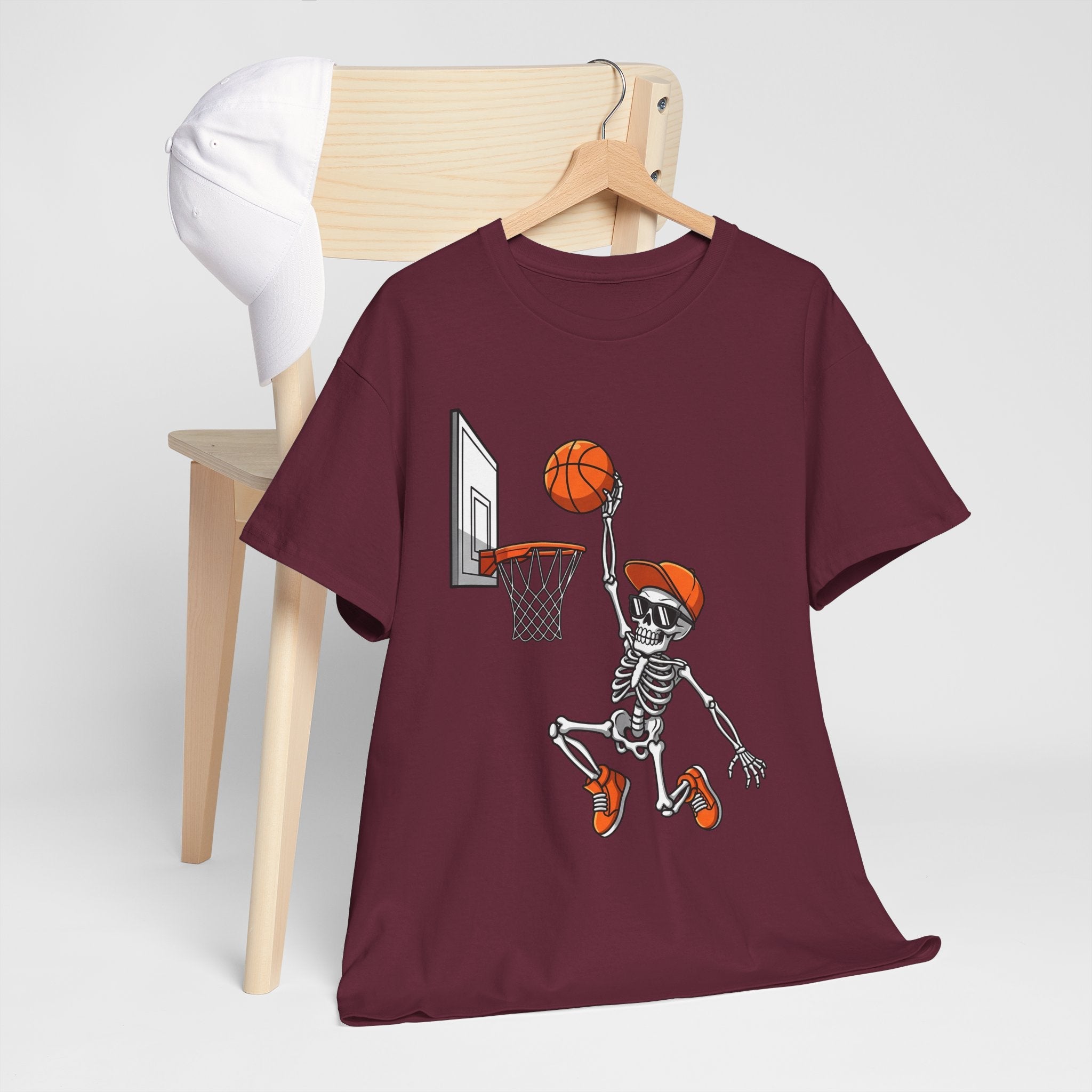 Skeleton Basketball Unisex Graphic T- Shirt Printify
