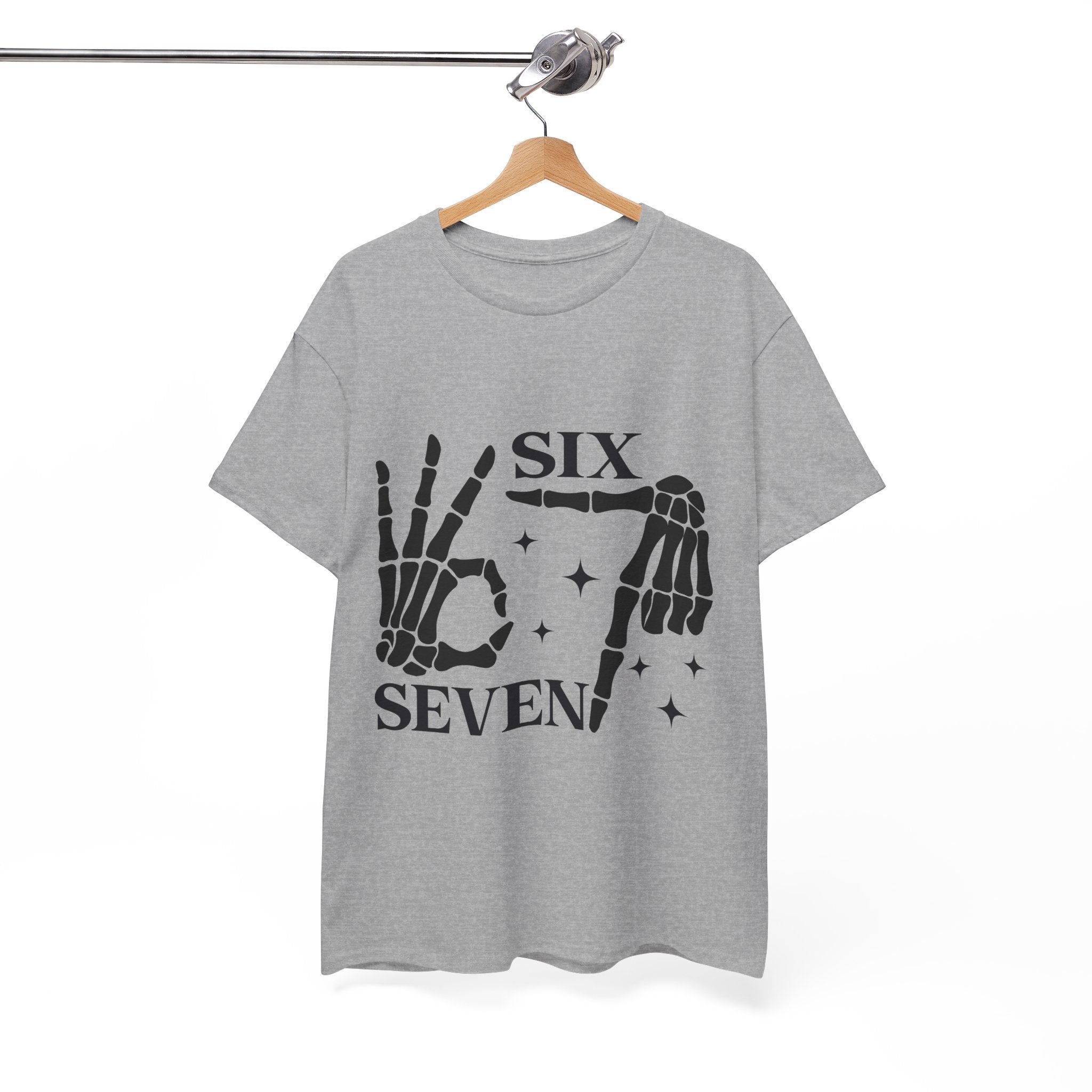 Skeleton Hands 6 - 7 Meme T- Shirt Printify