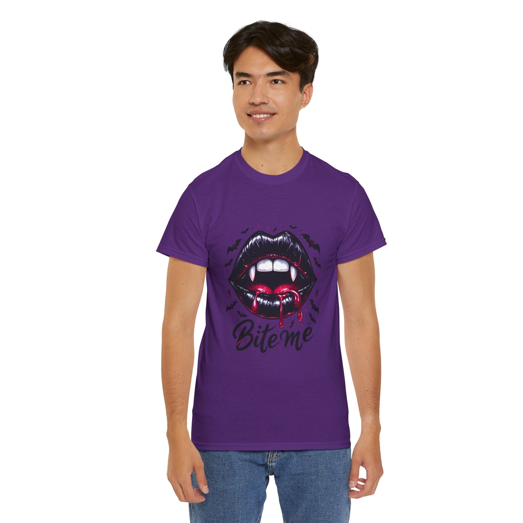 Bite Me Vampire Halloween T- Shirt Printify