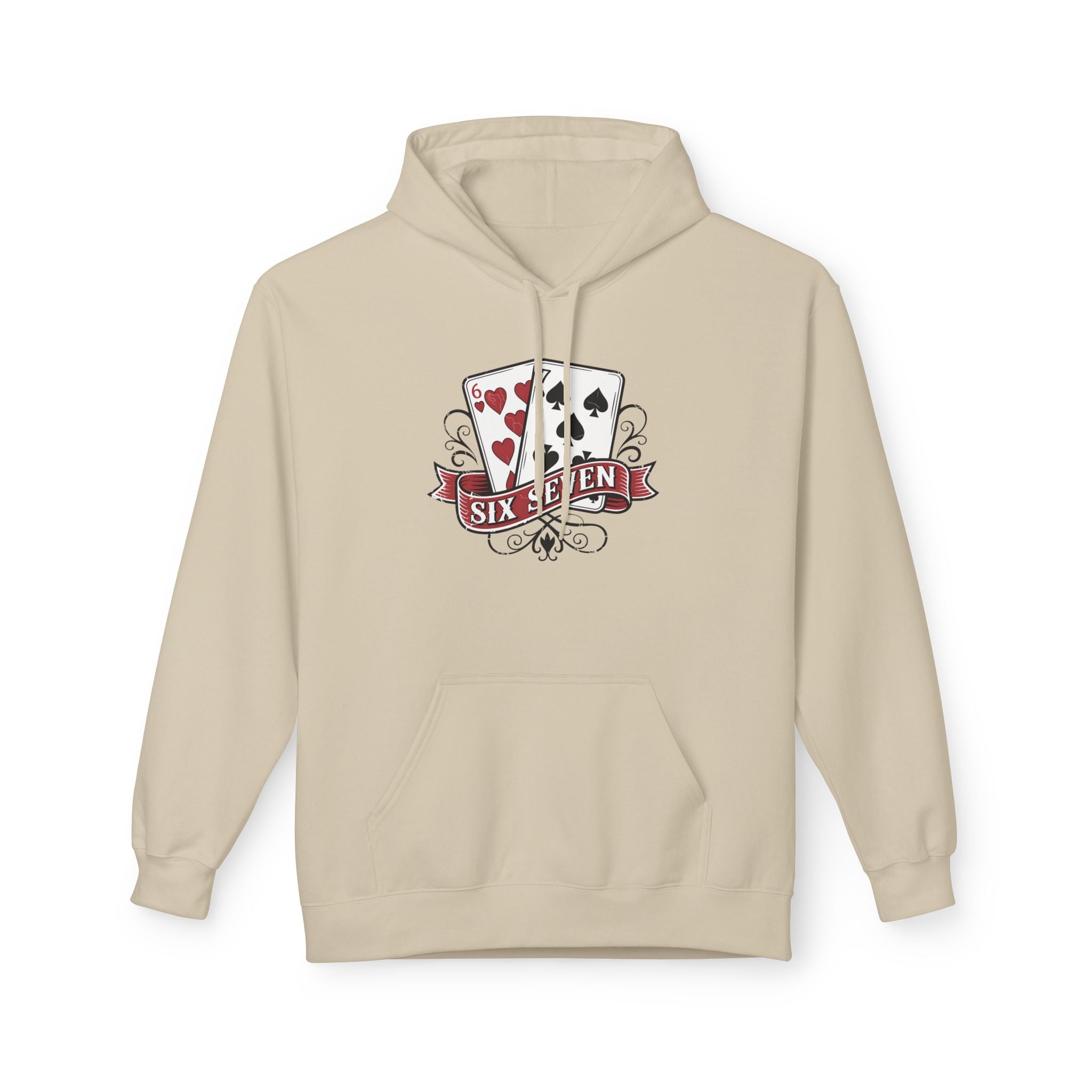 Retro Poker Graphic Cards Hoodie Printify