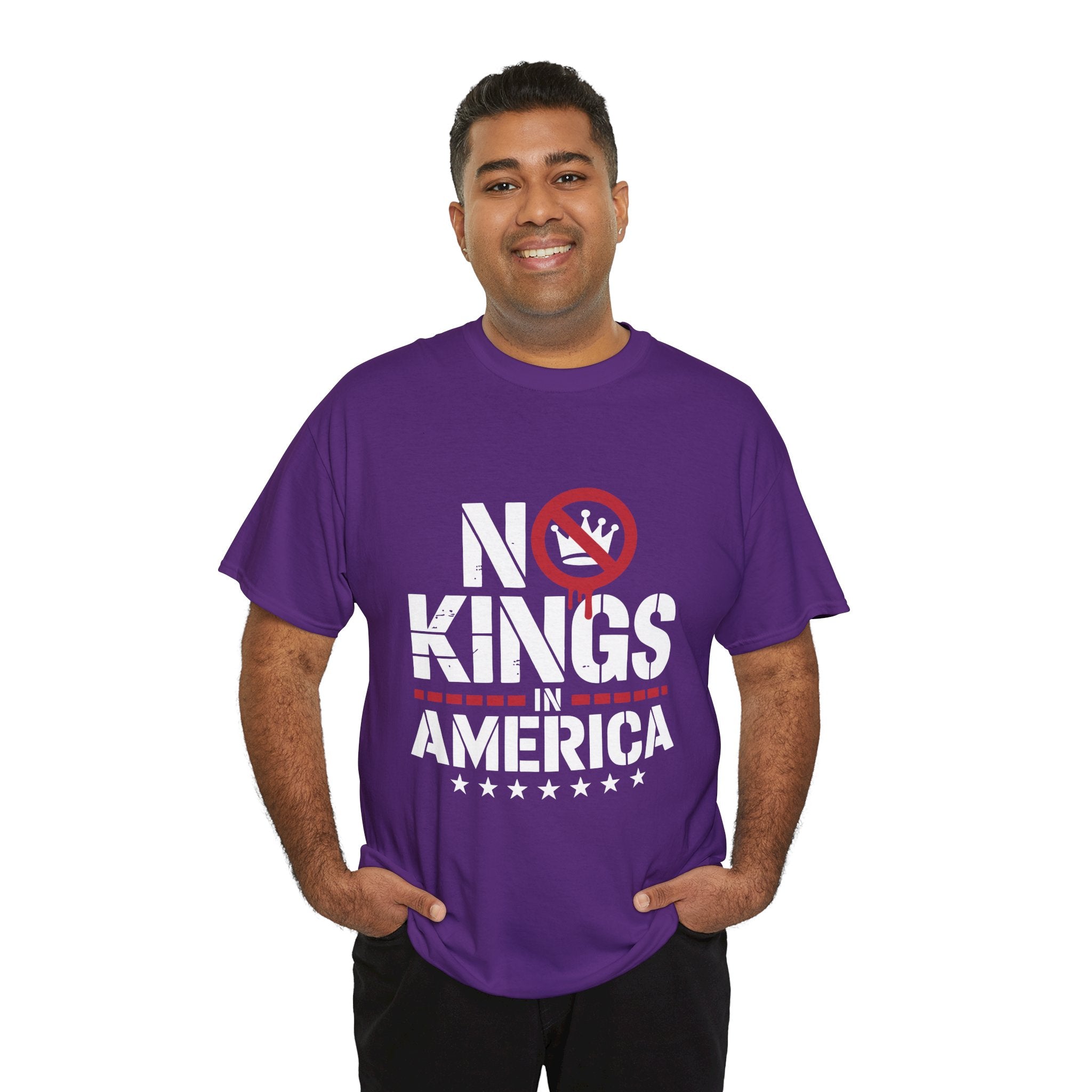 Statement Graphic ' No Kings in America ' T- Shirt Printify