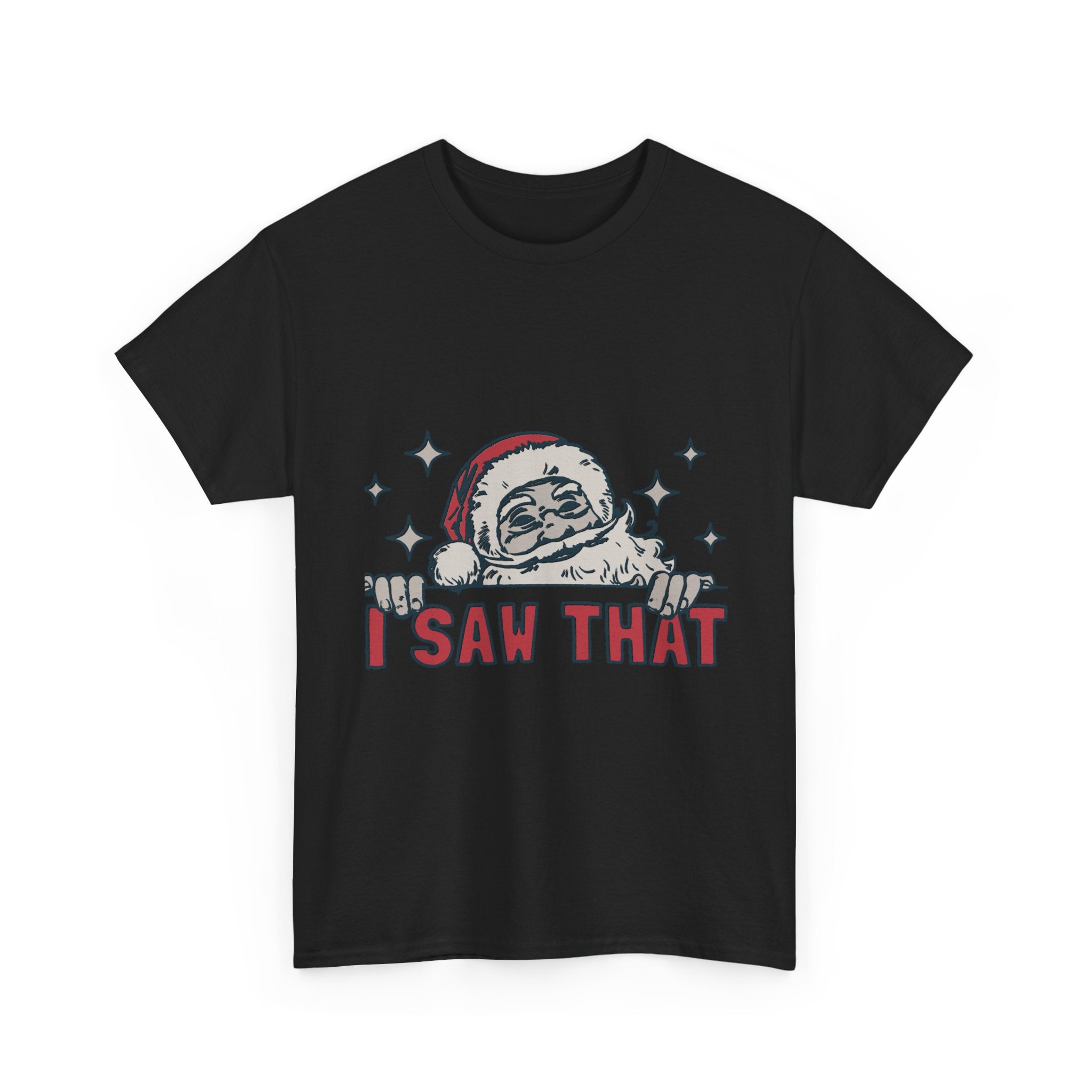Santa's Watchful Unisex Christmas T-Shirt Printify