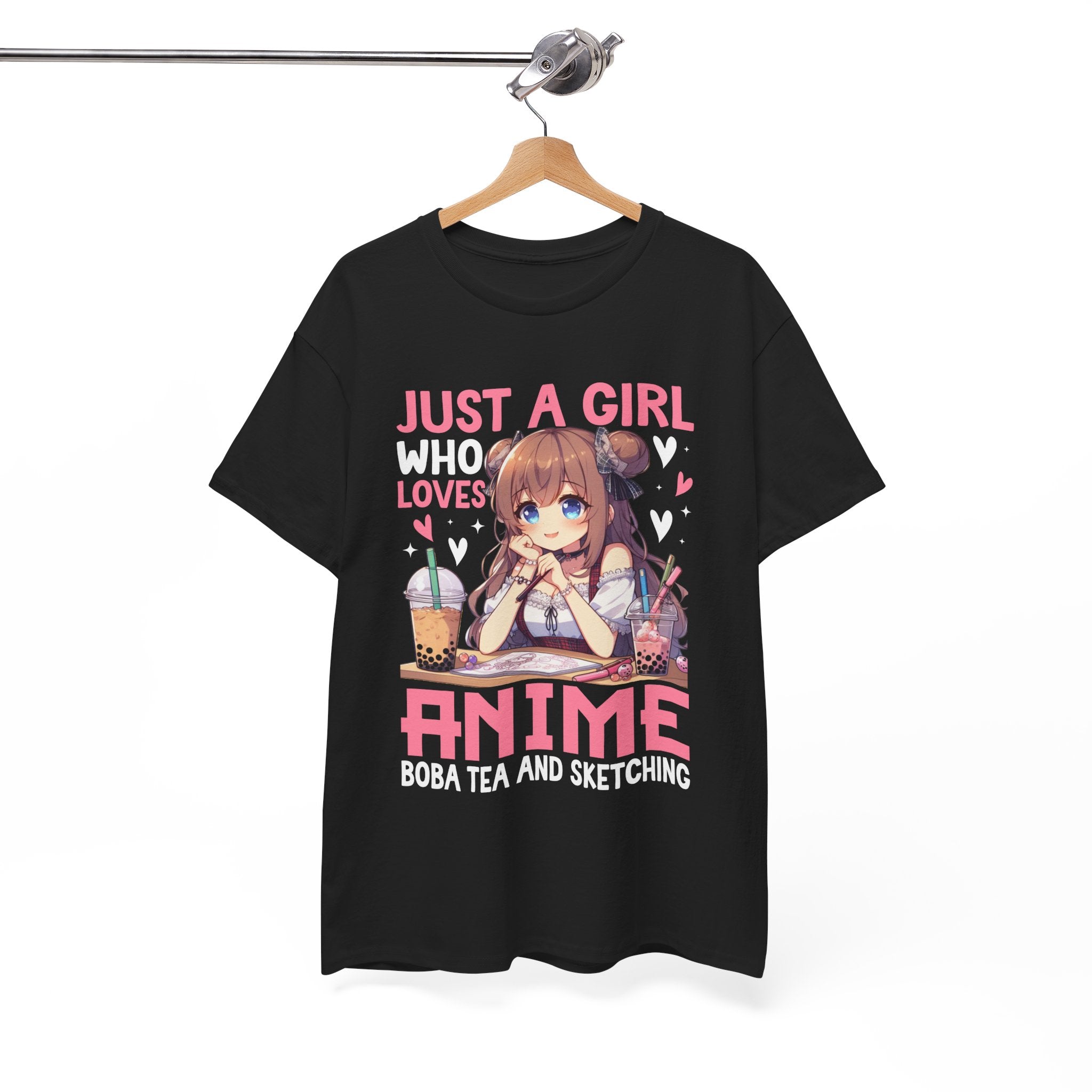Anime Graphic T- Shirt , Just a Girl Loves Anime Printify