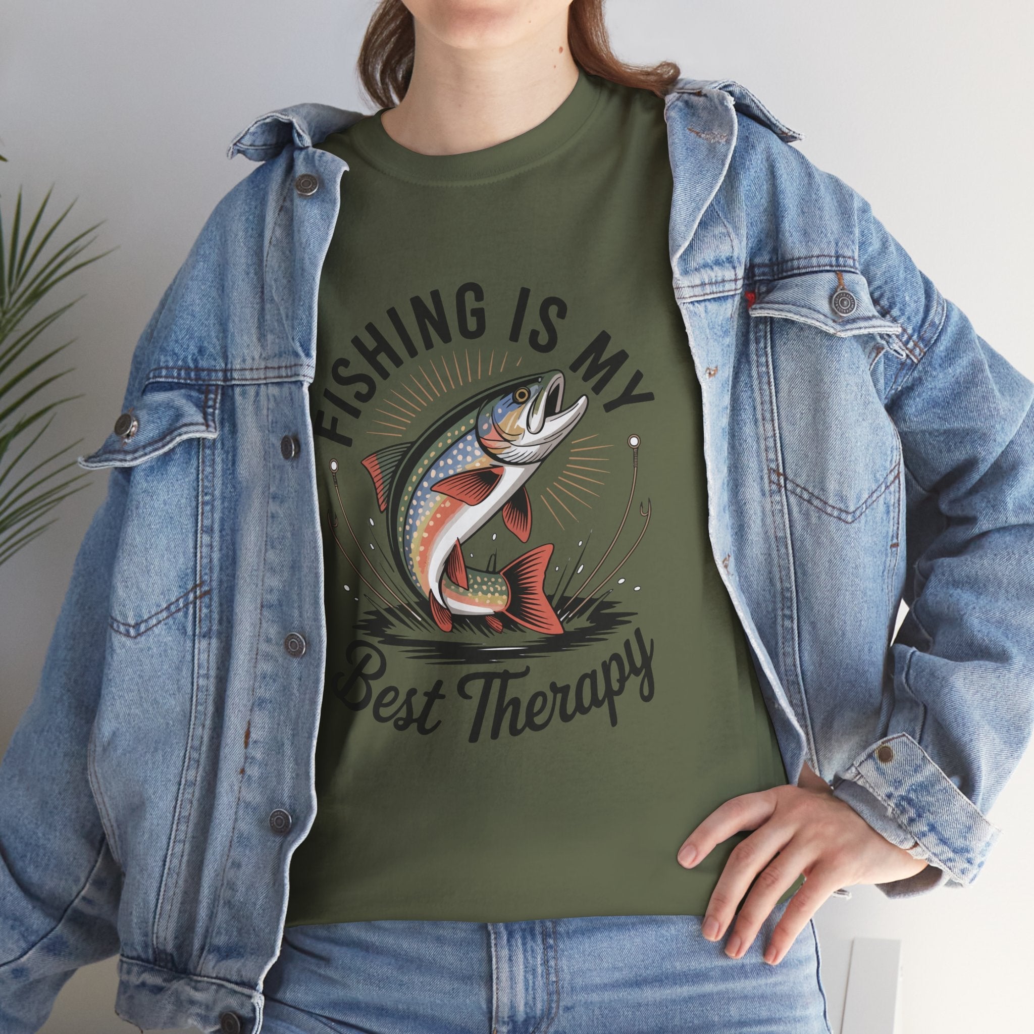 Fishing Is My Best Therapy Unisex T- Shirt Printify