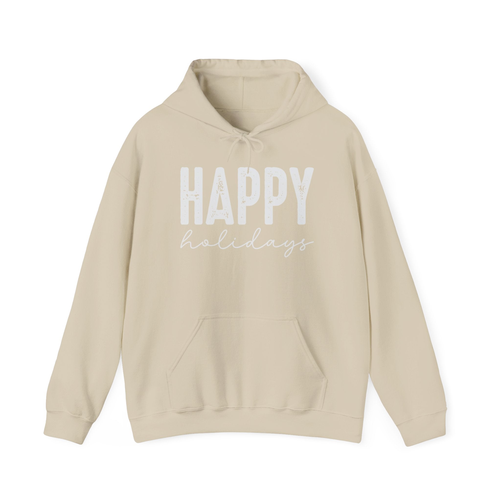 "Happy Holidays" Graphic Hoodie Printify