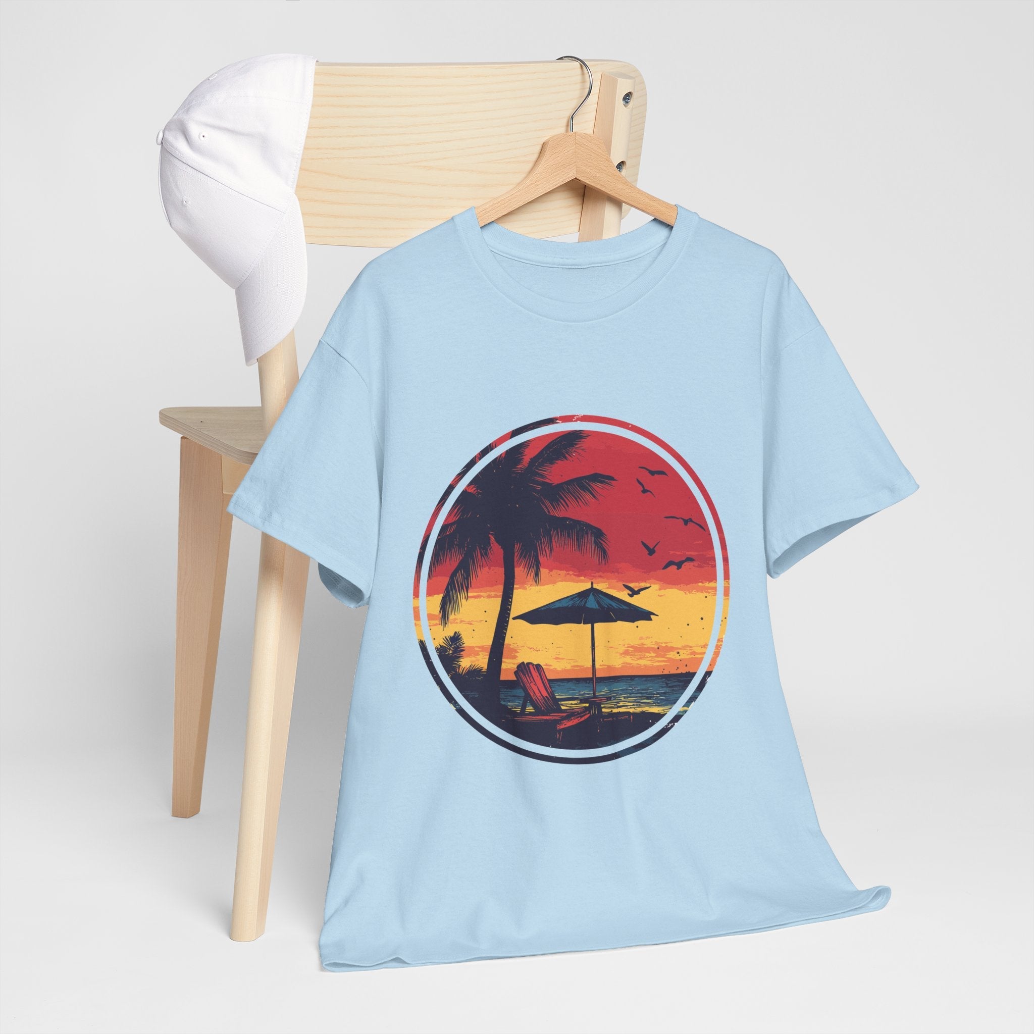 Tropical Sunset Relaxing Vibe T- Shirt Printify