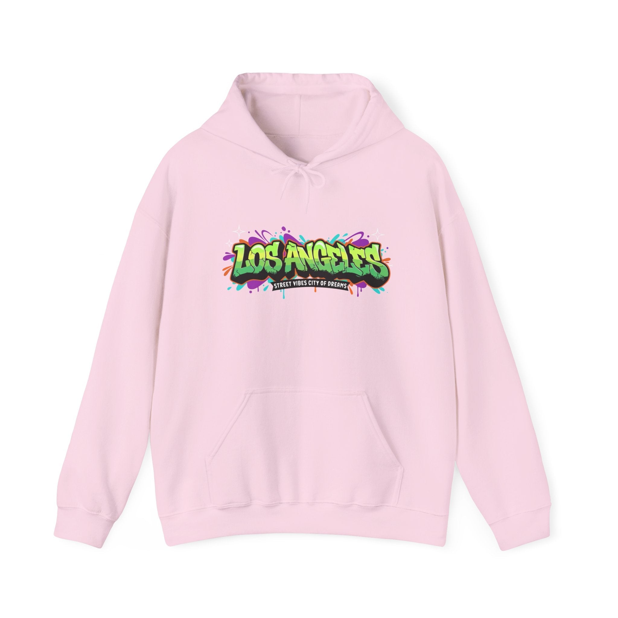 Neon Los Angeles Graffiti Hoodie Printify