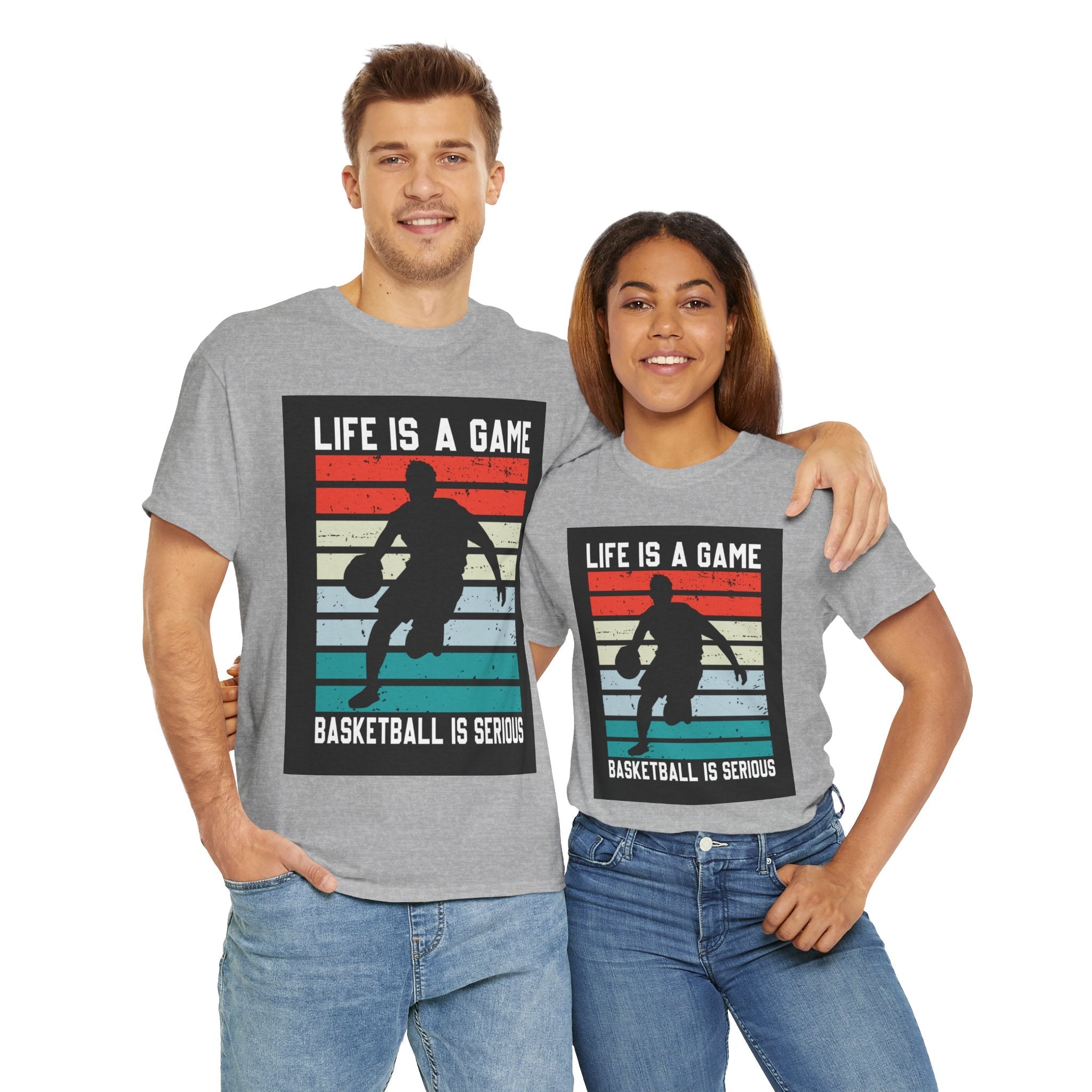 Life Is A Game Basketball Graphic T-Shirt Printify