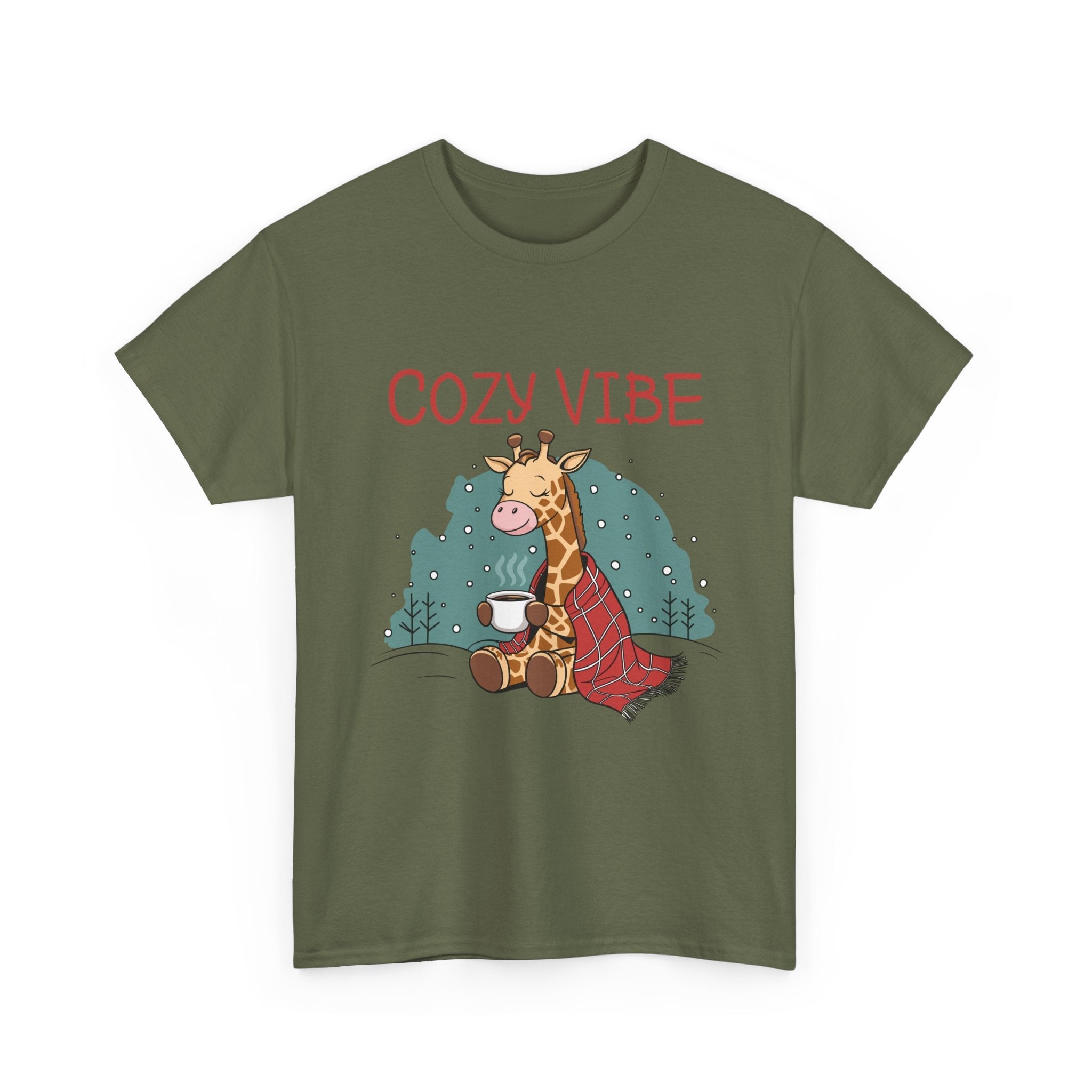 Cozy Vibe Giraffe Unisex T-Shirt Printify