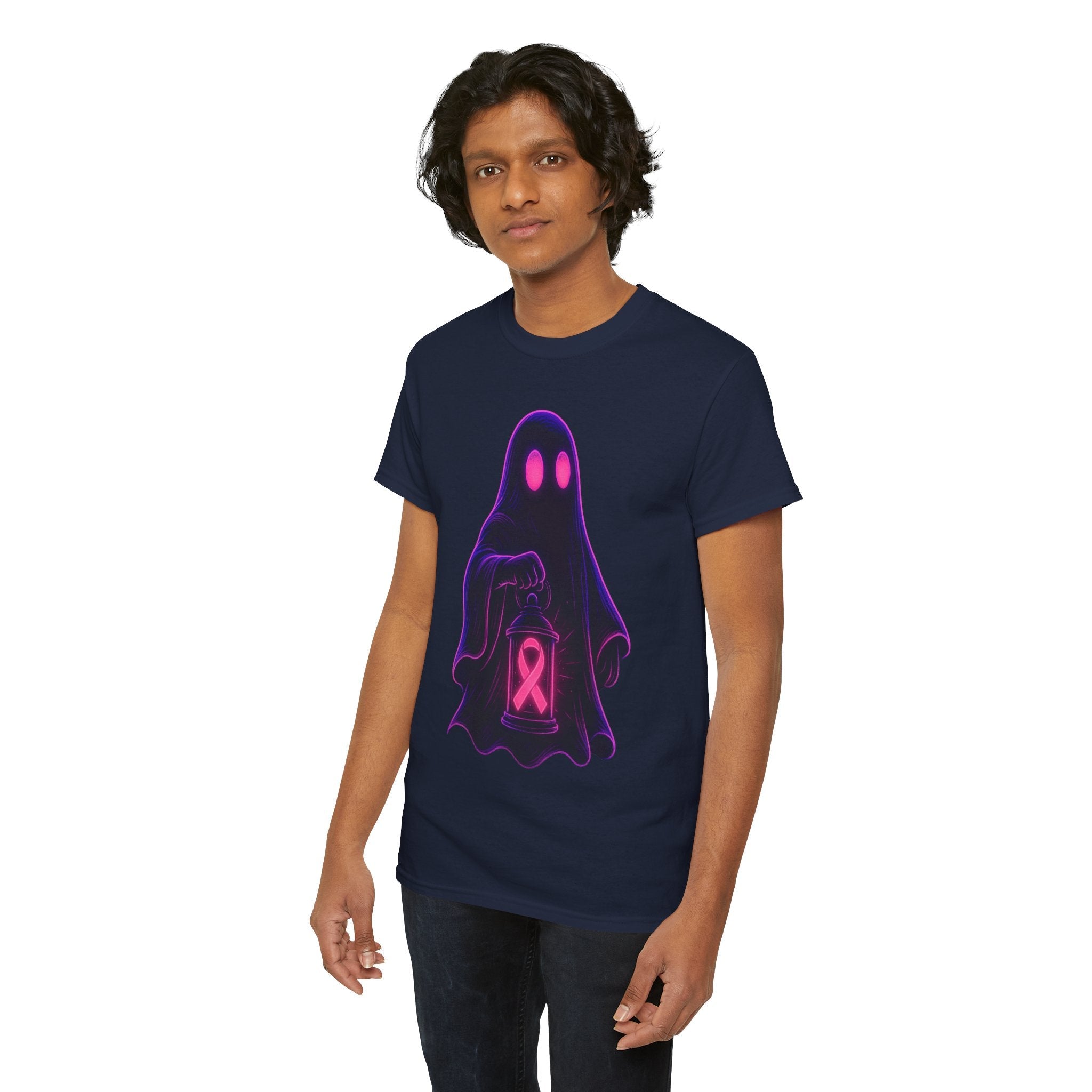 Neon Ghost Graphic T-Shirt Printify