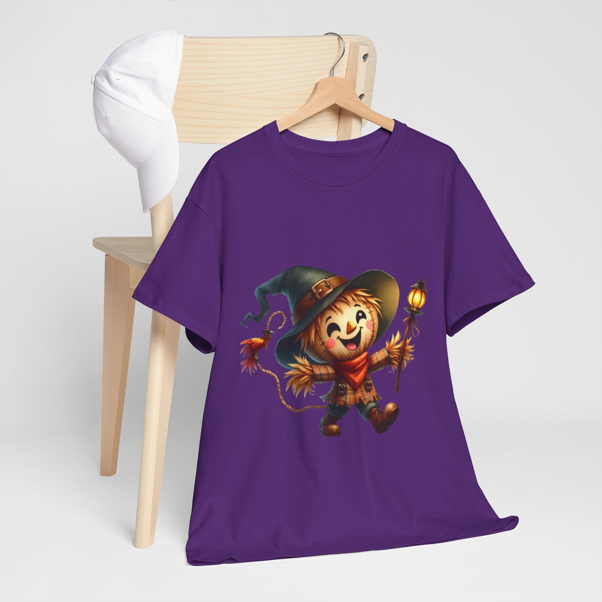 Whimsical Scarecrow Unisex Halloween T- Shirt Printify