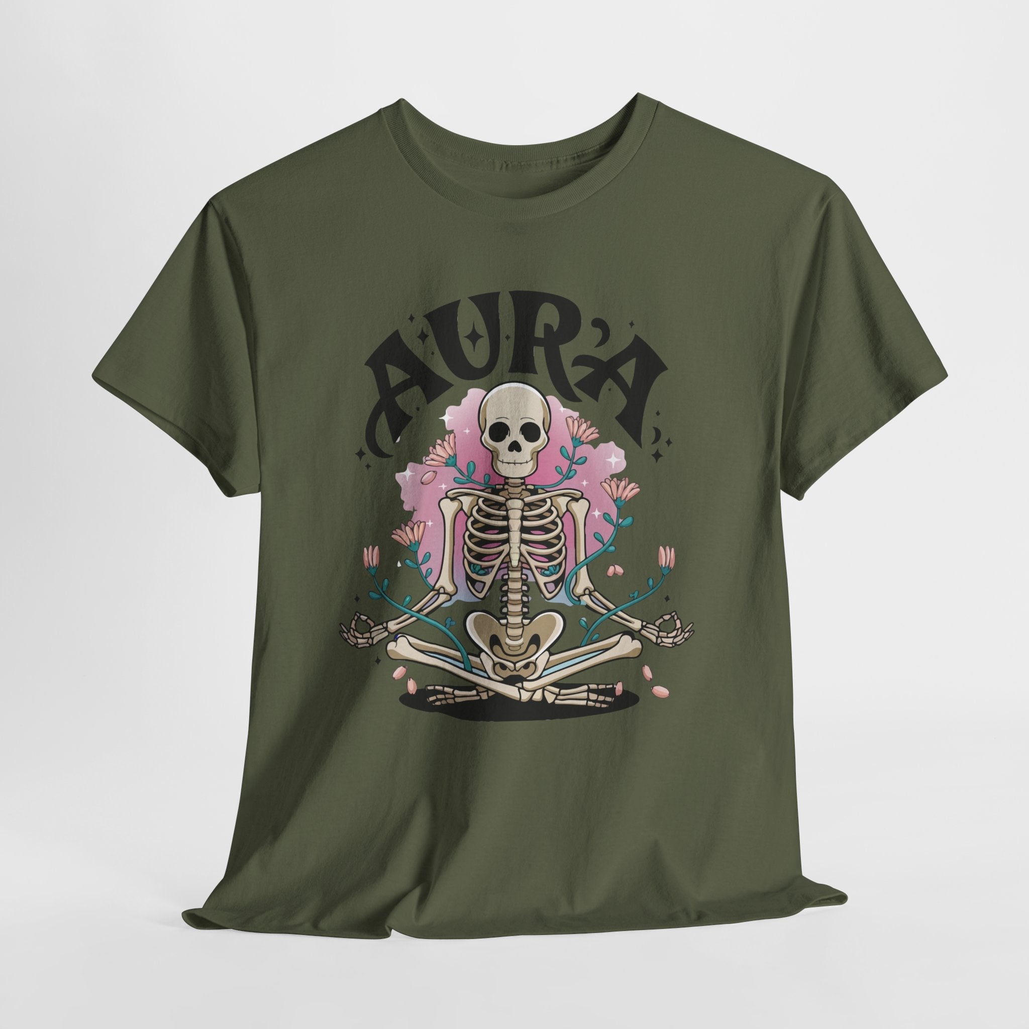 Aura Skeleton Halloween T-Shirt Printify