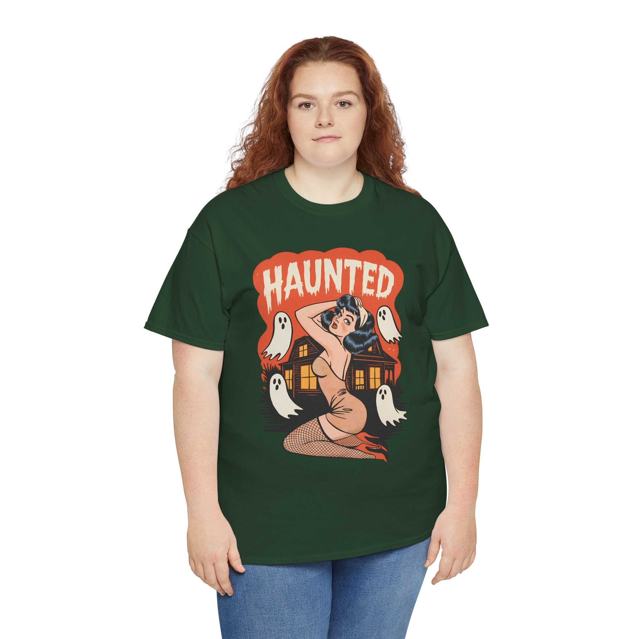Haunted Vintage Halloween T-Shirt Printify