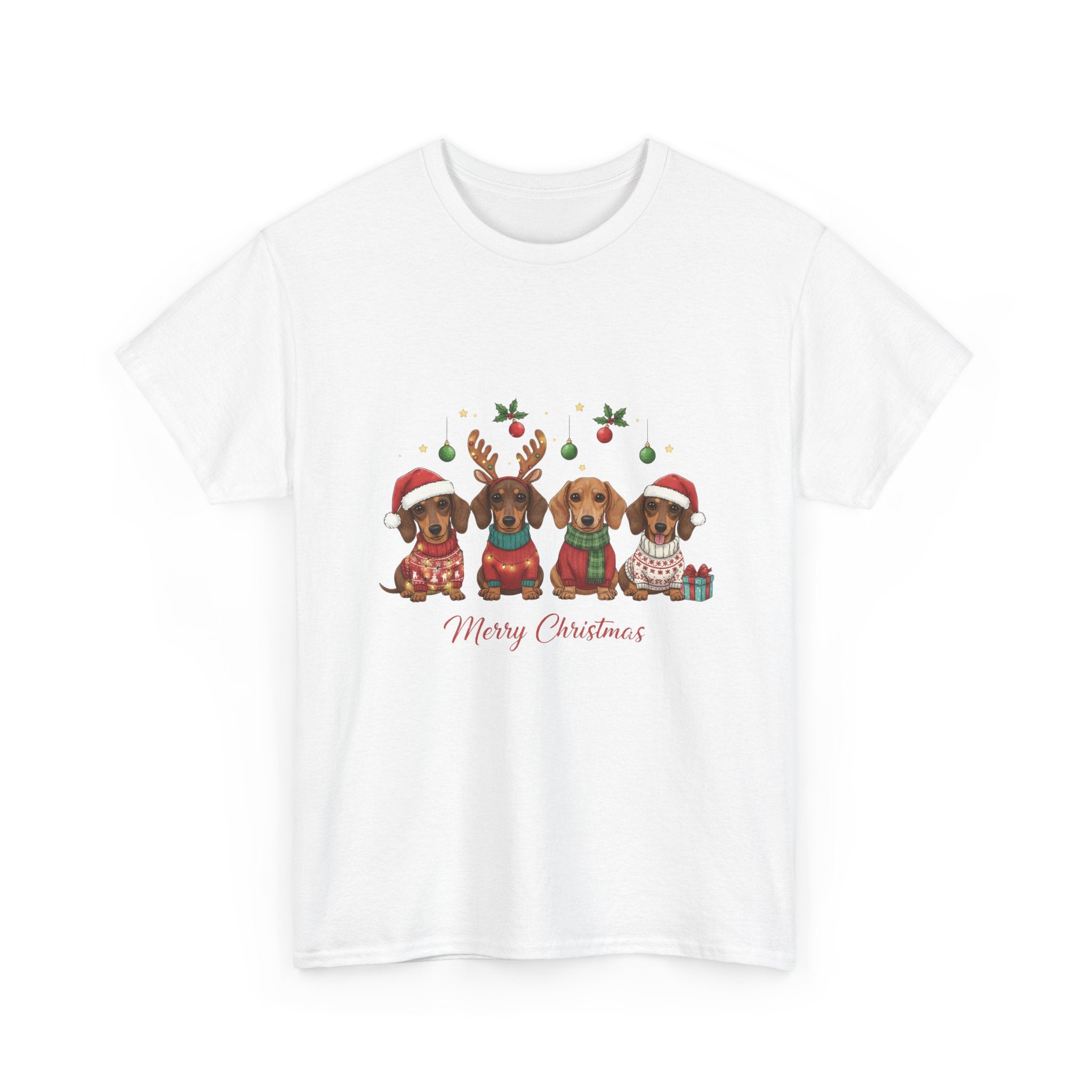 Christmas Dachshund Dogs T-Shirt Printify