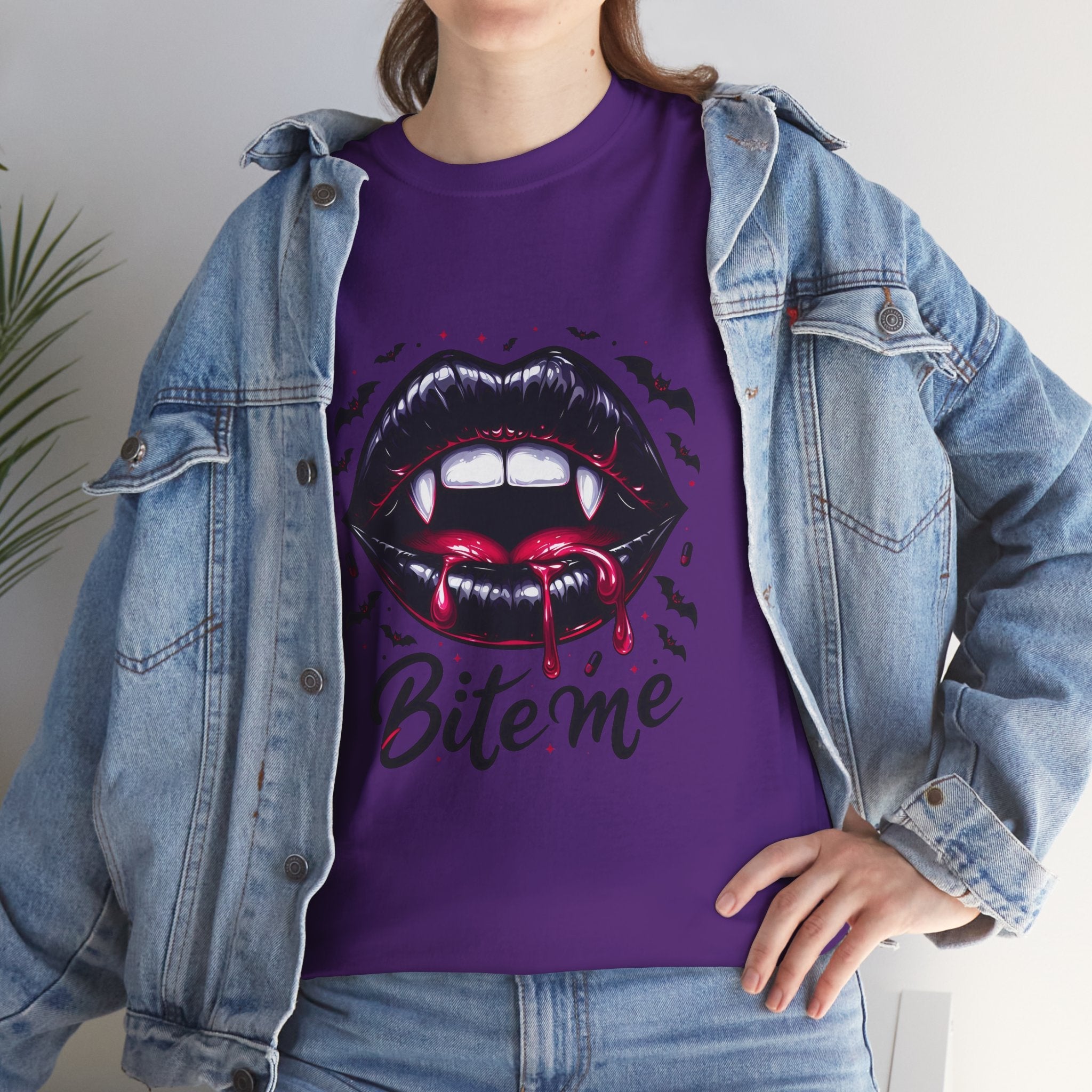 Bite Me Vampire Halloween T- Shirt Printify