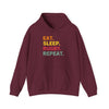 Eat. Sleep. Rugby. Repeat. Hoodie Printify