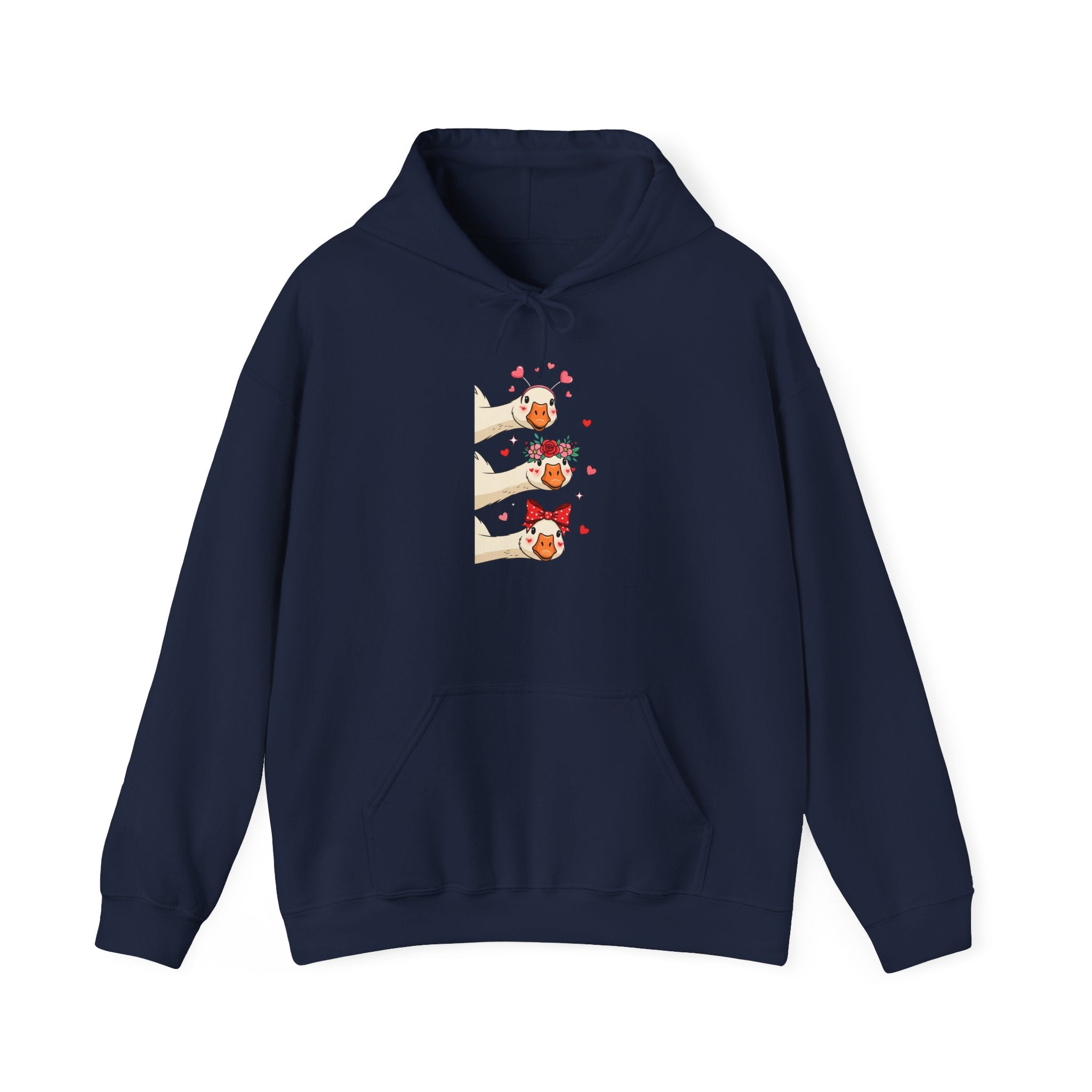 Cute Goose Peeking Hoodie