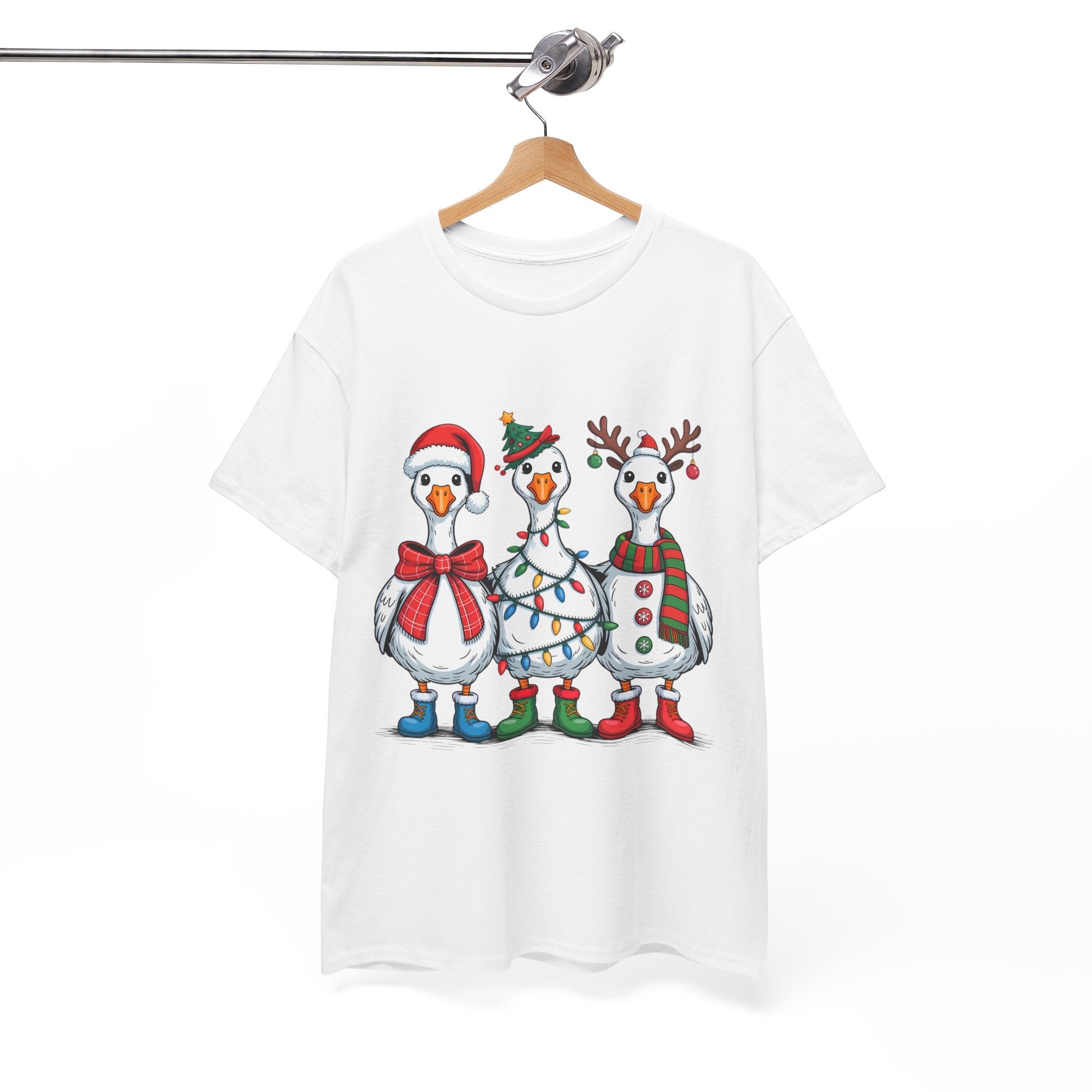Cute Christmas Goose T-Shirt Printify