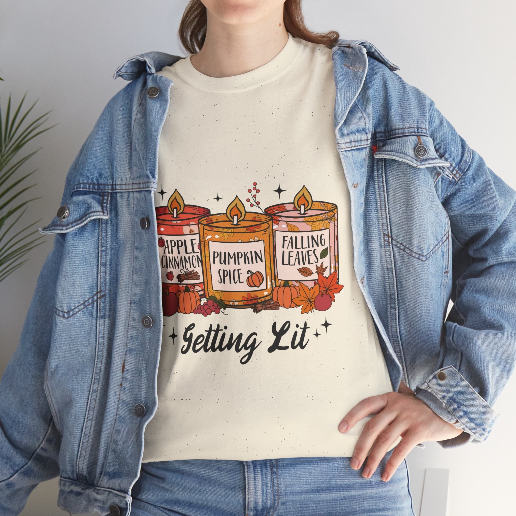Fall Vibes Unisex 'Getting Lit' Seasonal T- Shirt Printify