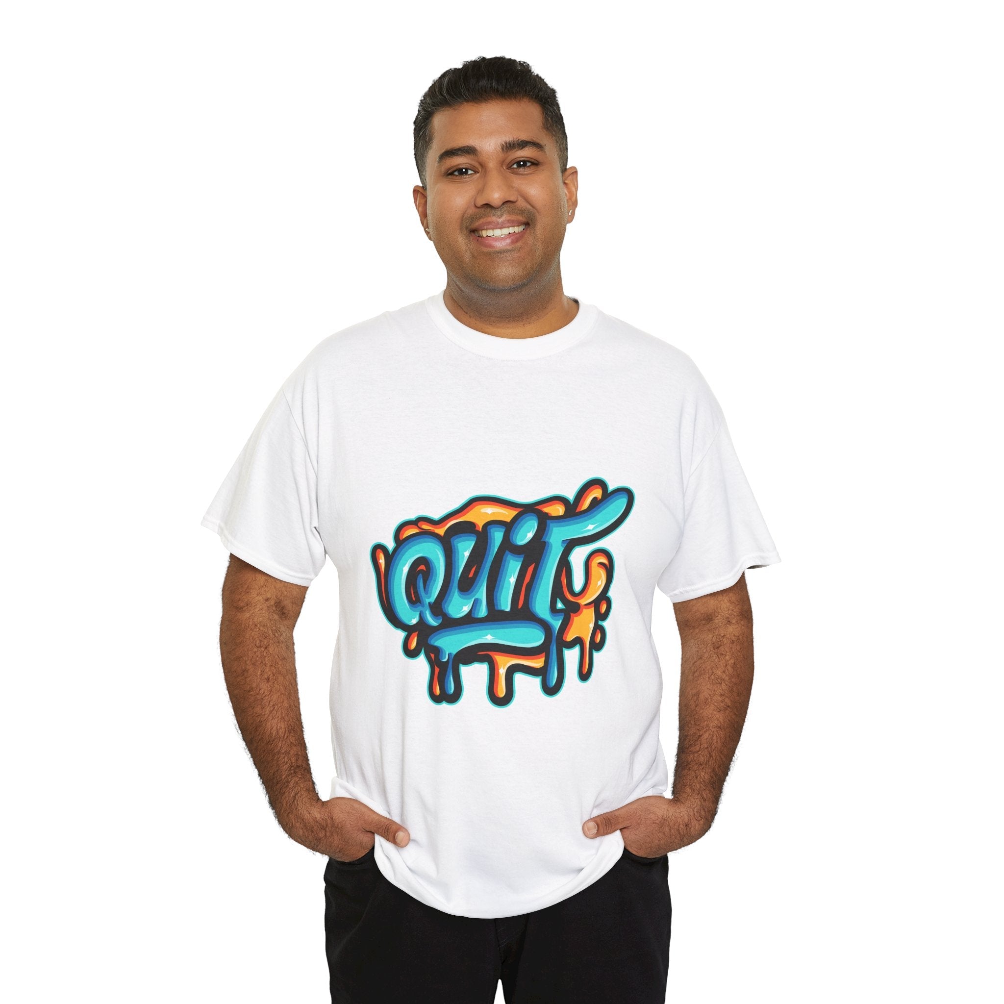 Graffiti Style Quit T-Shirt Printify
