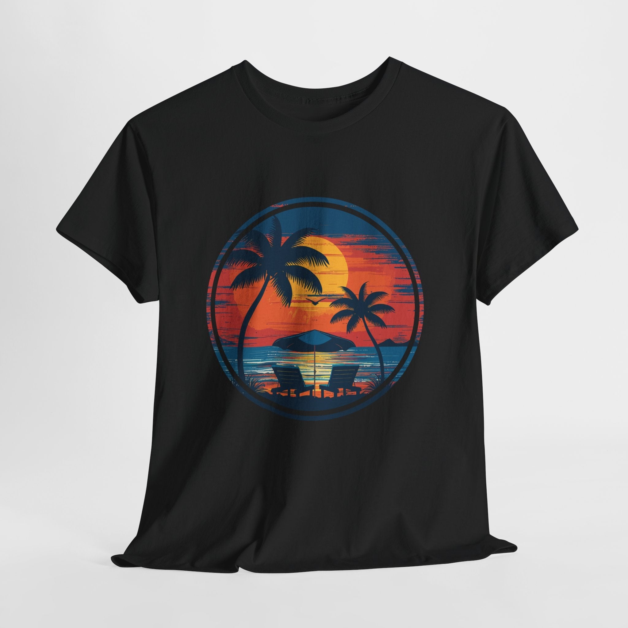 Tropical Sunset Graphic T- Shirt Printify