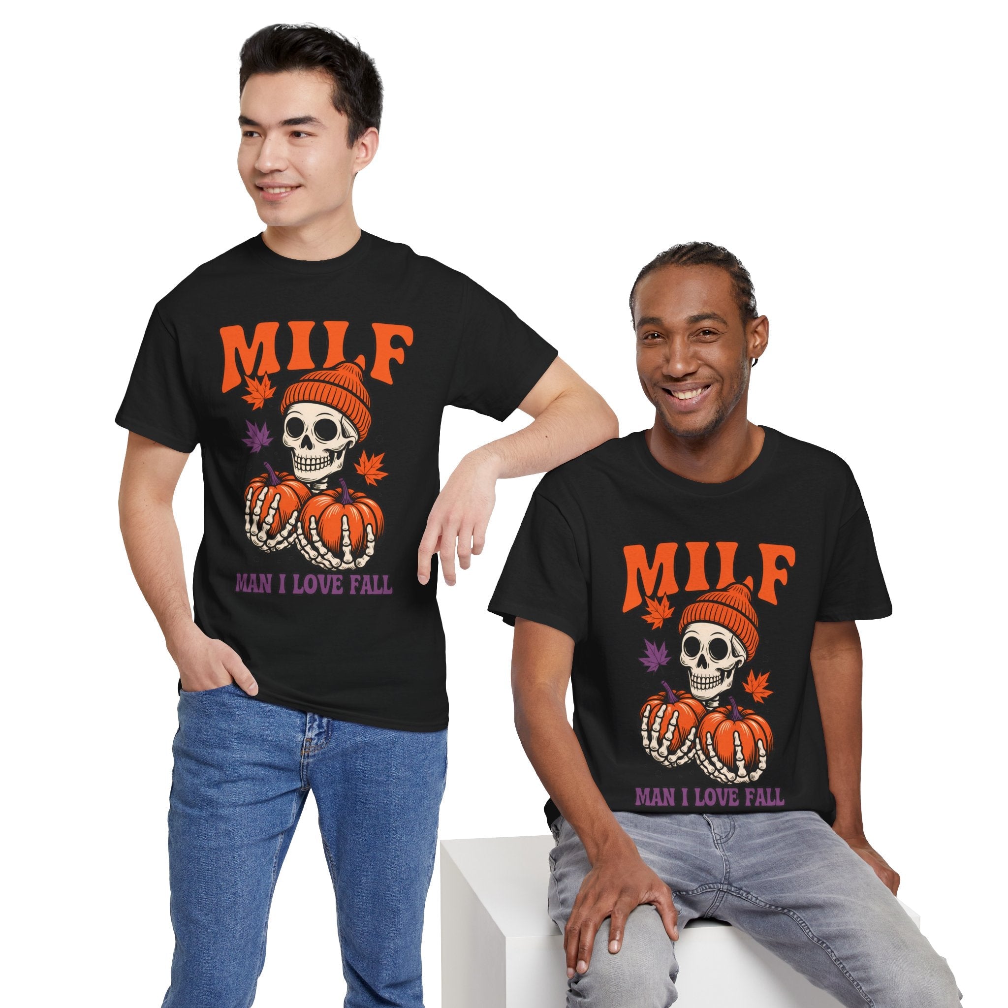 Fall Themed Unisex T-Shirt "MILF: Man I Love Fall" Printify