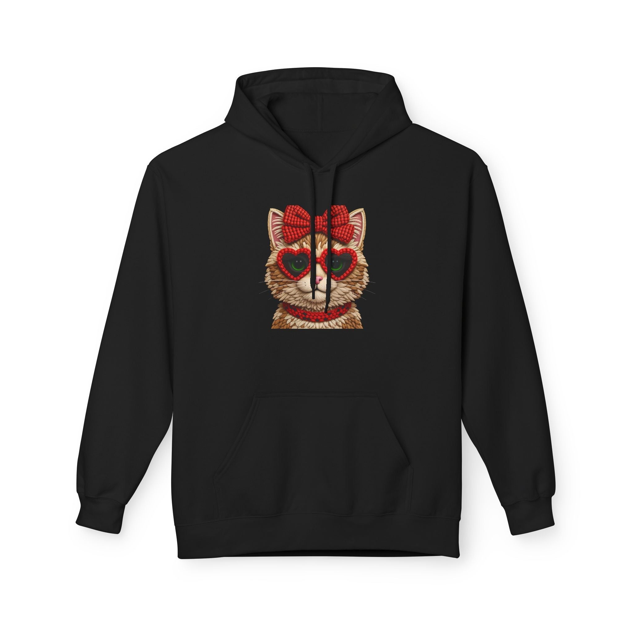 Cat With Heart Glasses Graphic  Hoodie Printify