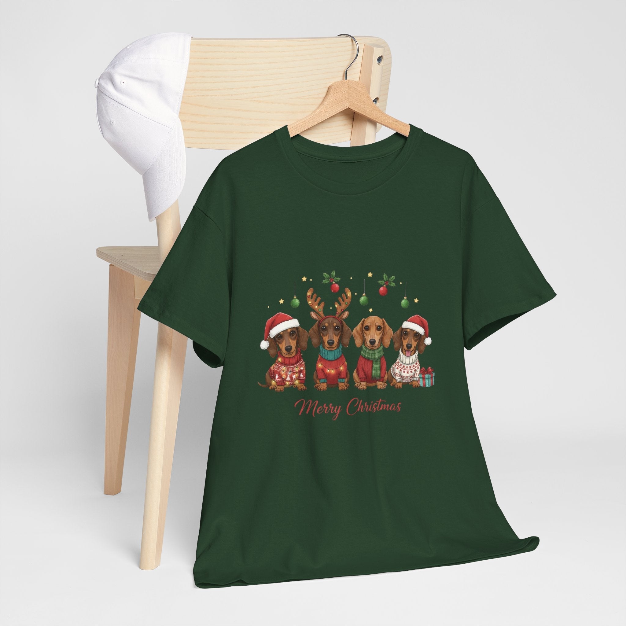 Christmas Dachshund Dogs T-Shirt Printify