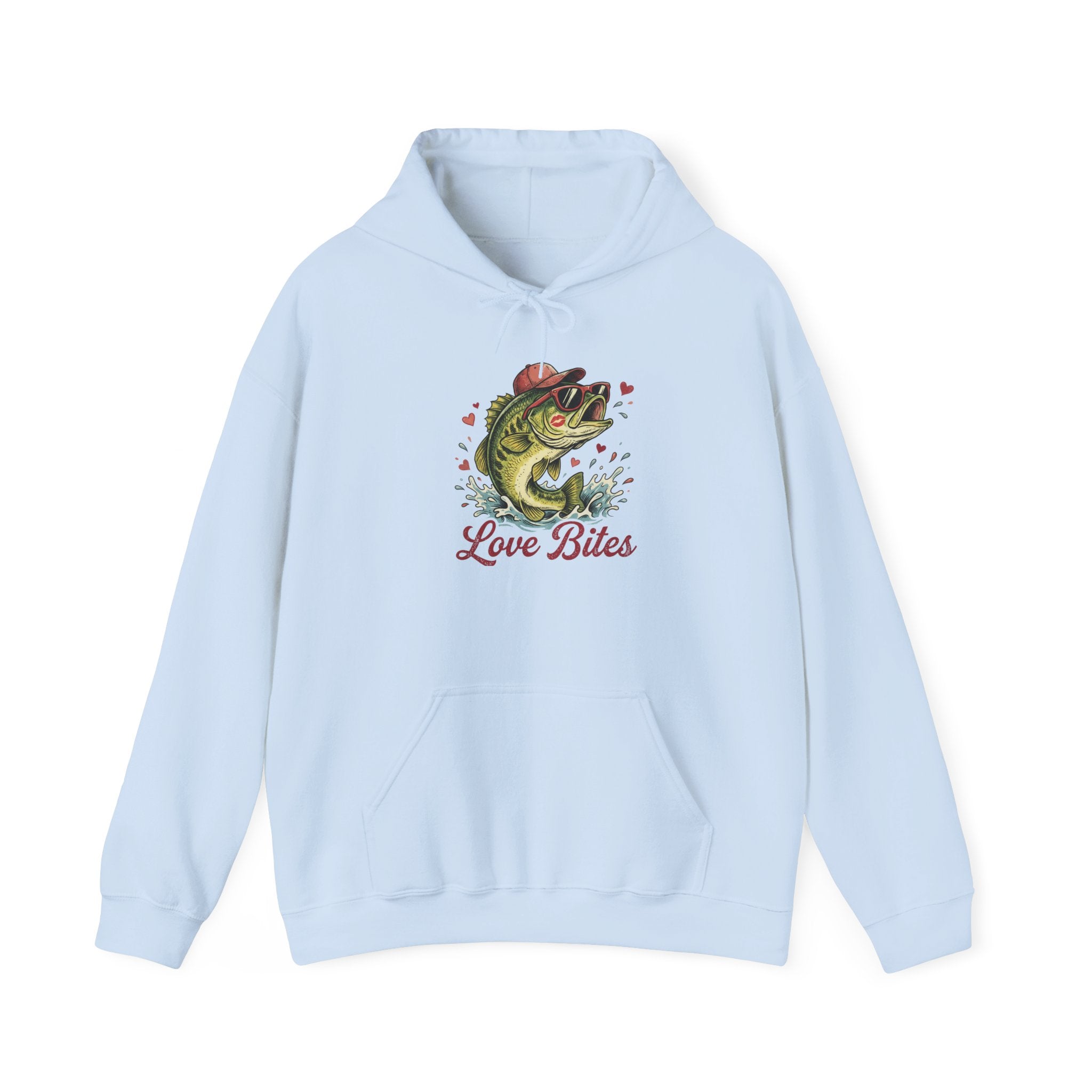'Love Bites' Fishing Bass Graphic Hoodie
